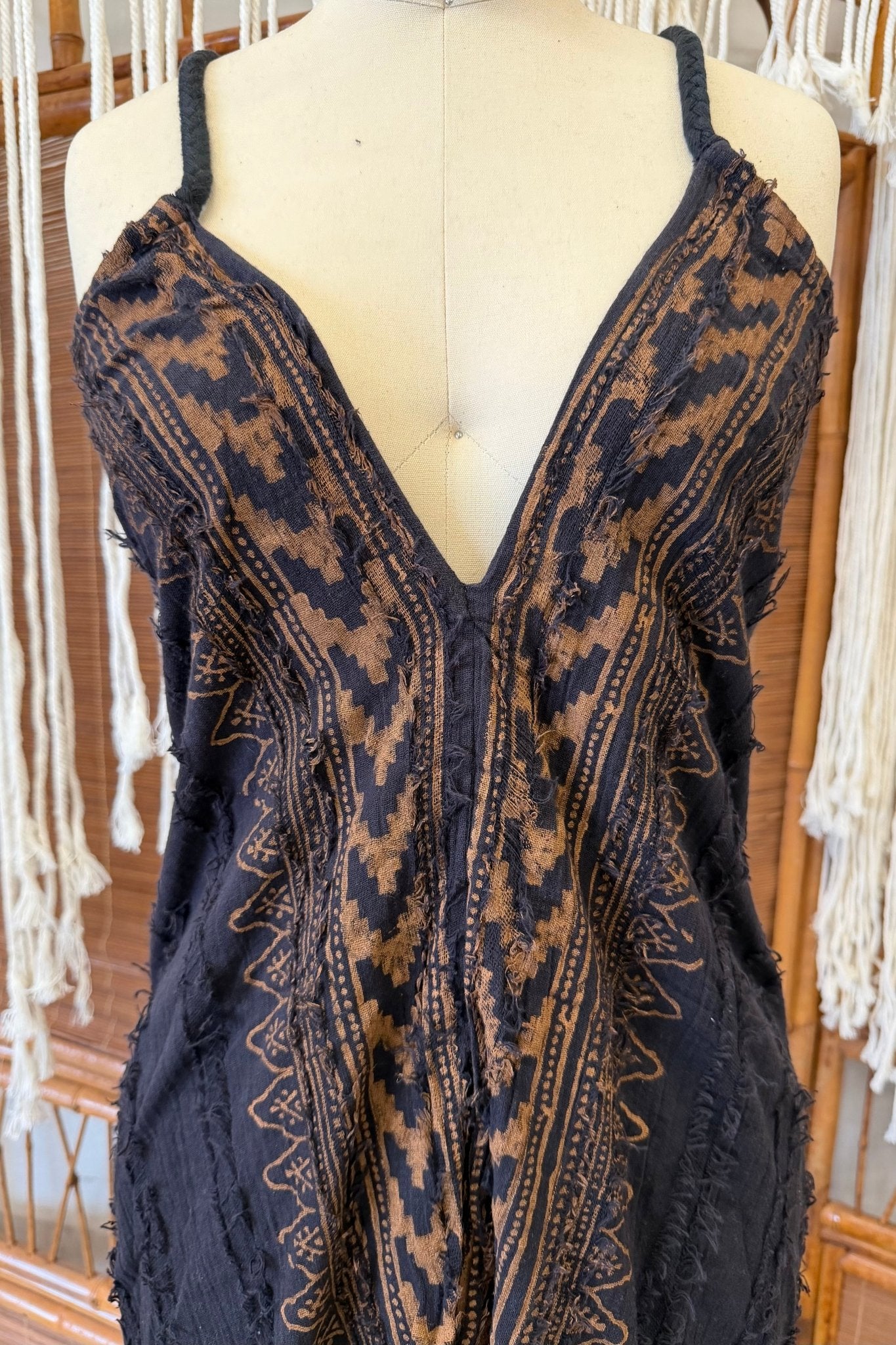 Halter Dress W/ Braided Straps - ivyandlavyboutique Karma Highway