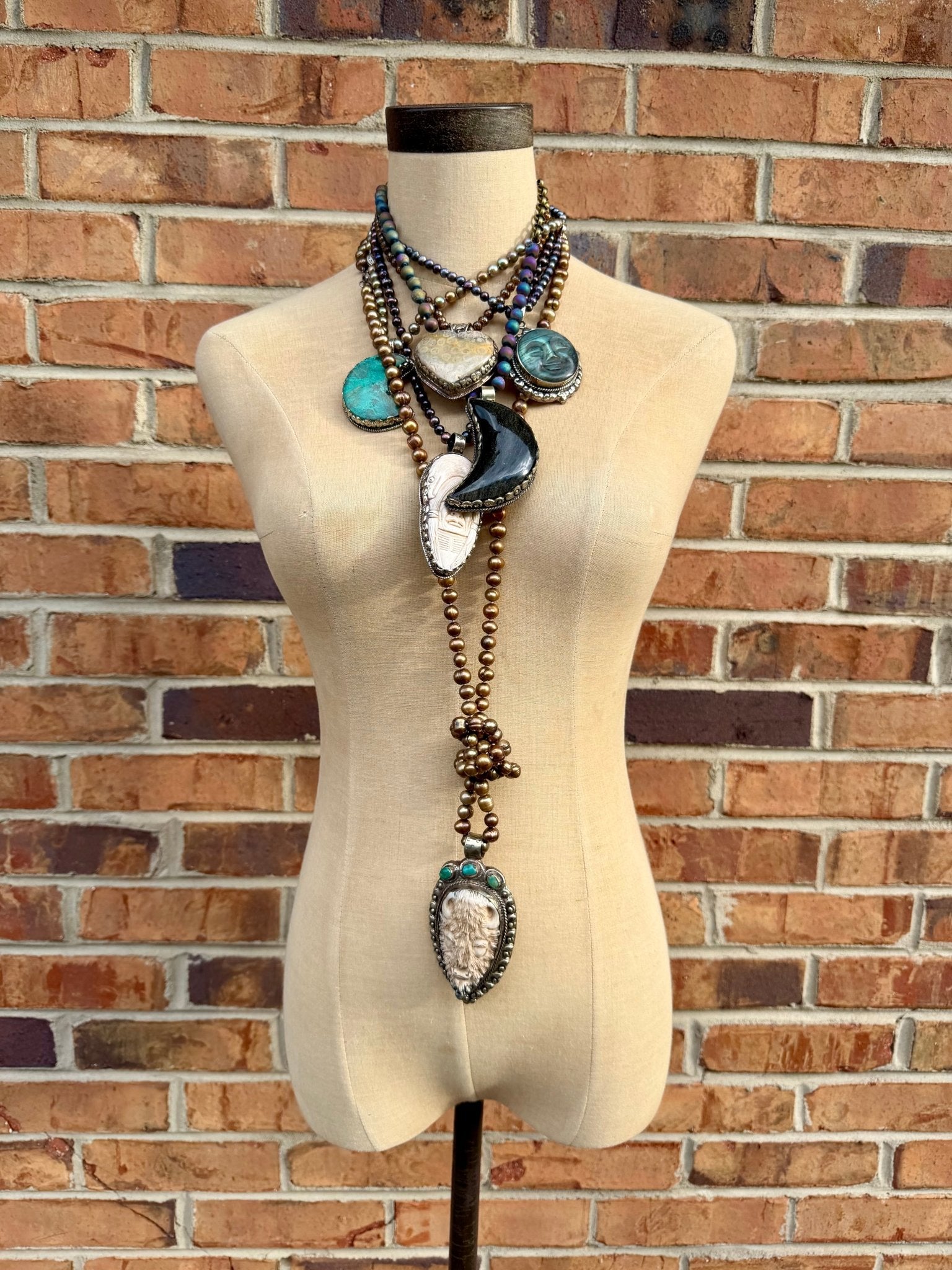 Happy Sun in Labradorite on Pearl - ivyandlavyboutique ivyandlavyboutique