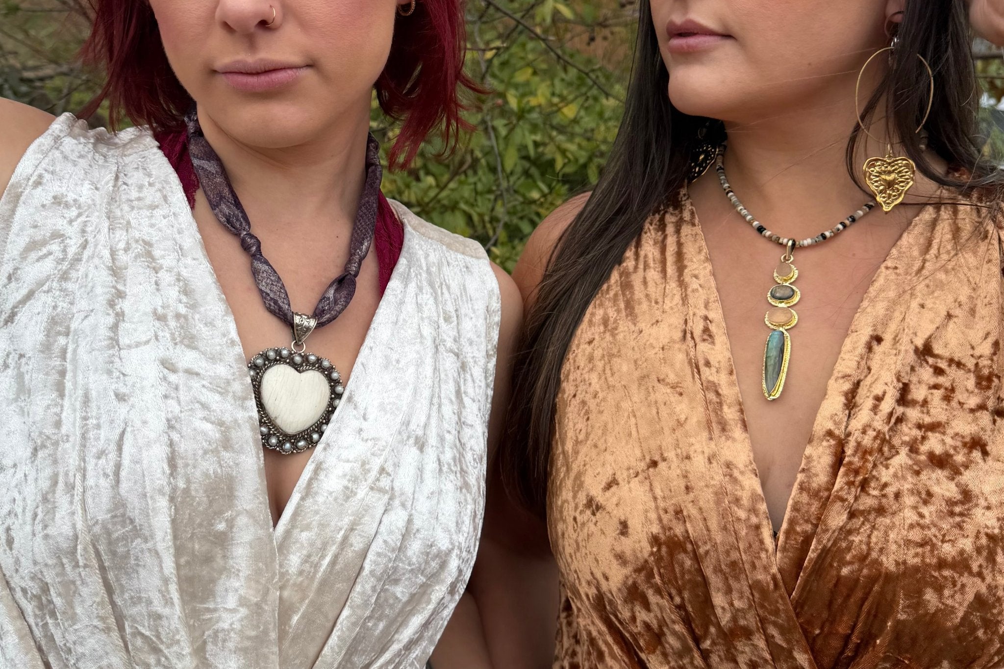 Heart on a Platter Fabric Choker - ivyandlavyboutique ivyandlavyboutique