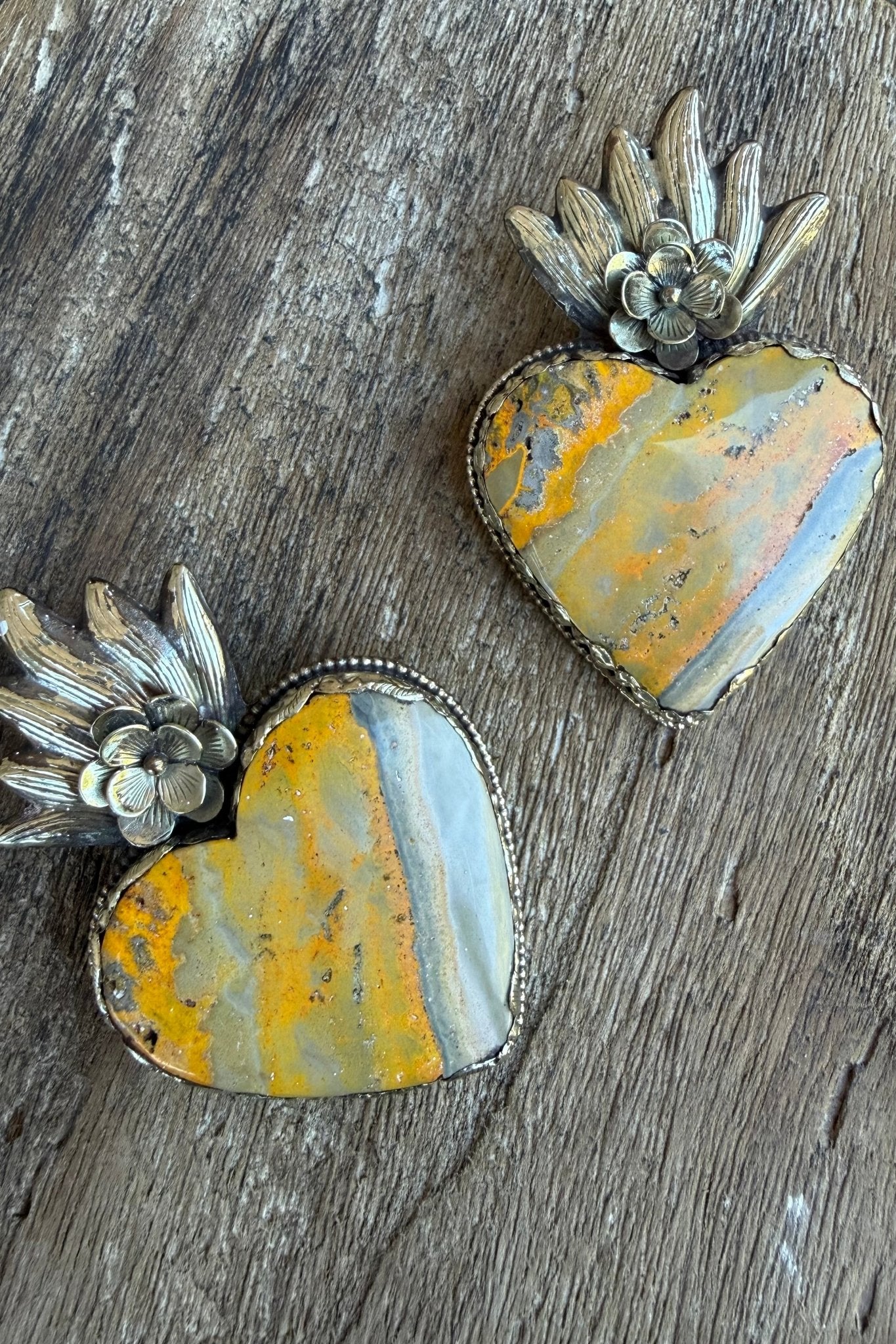 Heart on Fire in Yellow Pendant - ivyandlavyboutique ivyandlavyboutique