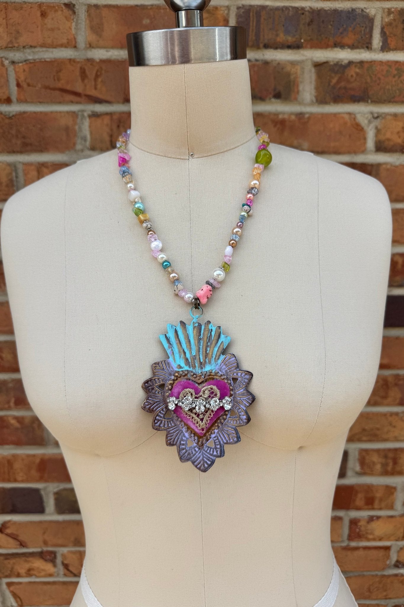 Heart on Fire Necklace - ivyandlavyboutique Gypsy South