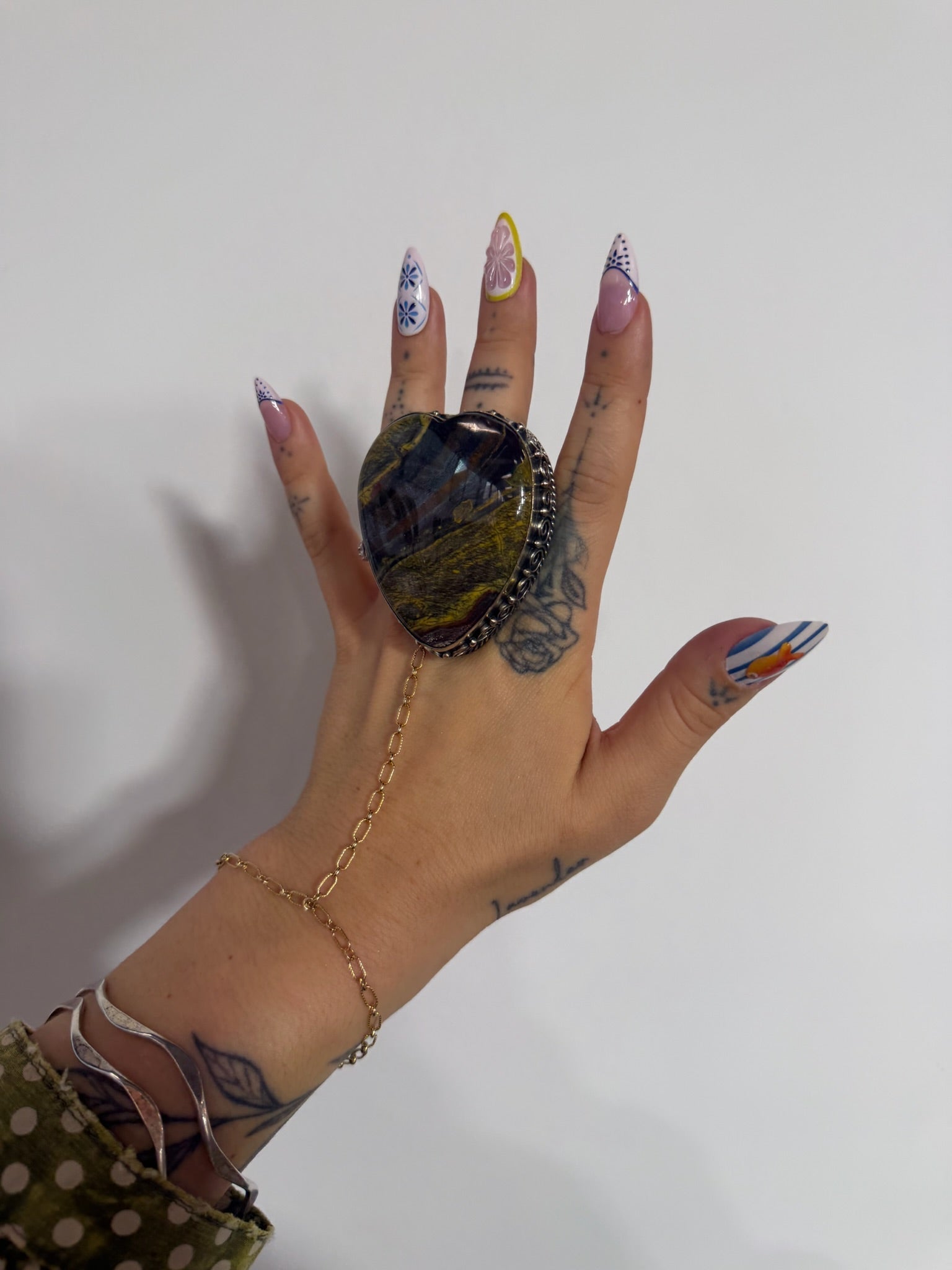 Heart Ring in Tigers Eye - ivyandlavyboutique ivyandlavyboutique