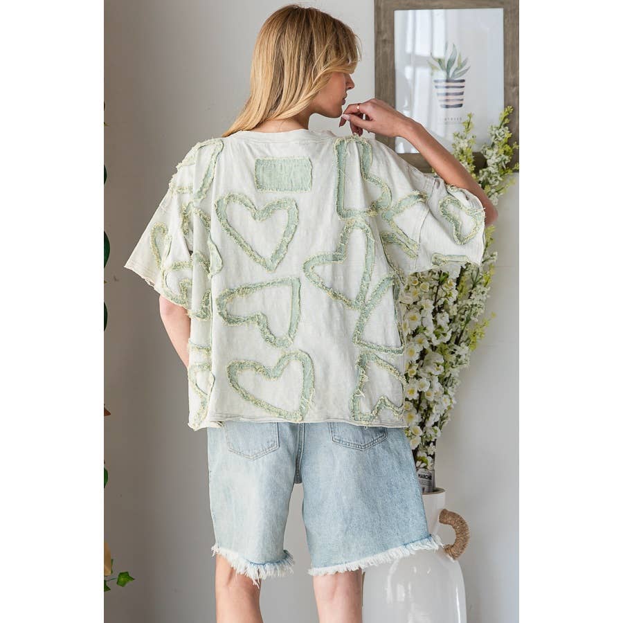 Hearts for You patchwork Funky Heart Top - ivyandlavyboutique Oli&Hali
