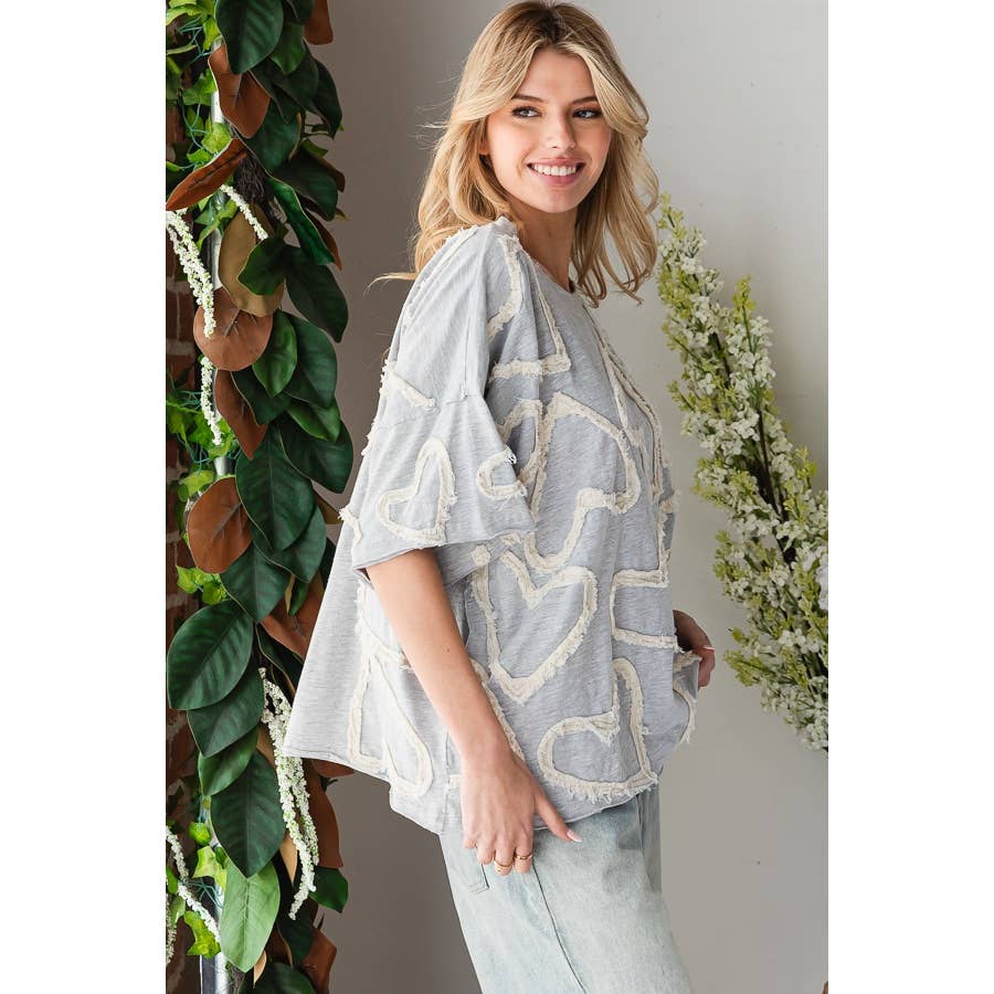 Hearts for You patchwork Funky Heart Top - ivyandlavyboutique Oli&Hali