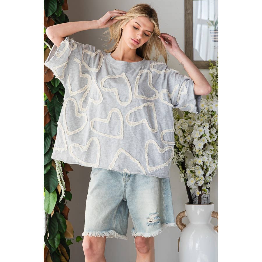 Hearts for You patchwork Funky Heart Top - ivyandlavyboutique Oli&Hali