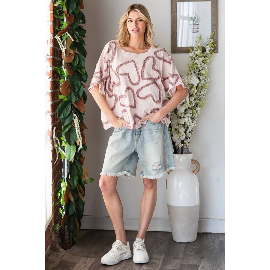 Hearts for You patchwork Funky Heart Top - ivyandlavyboutique Oli&Hali