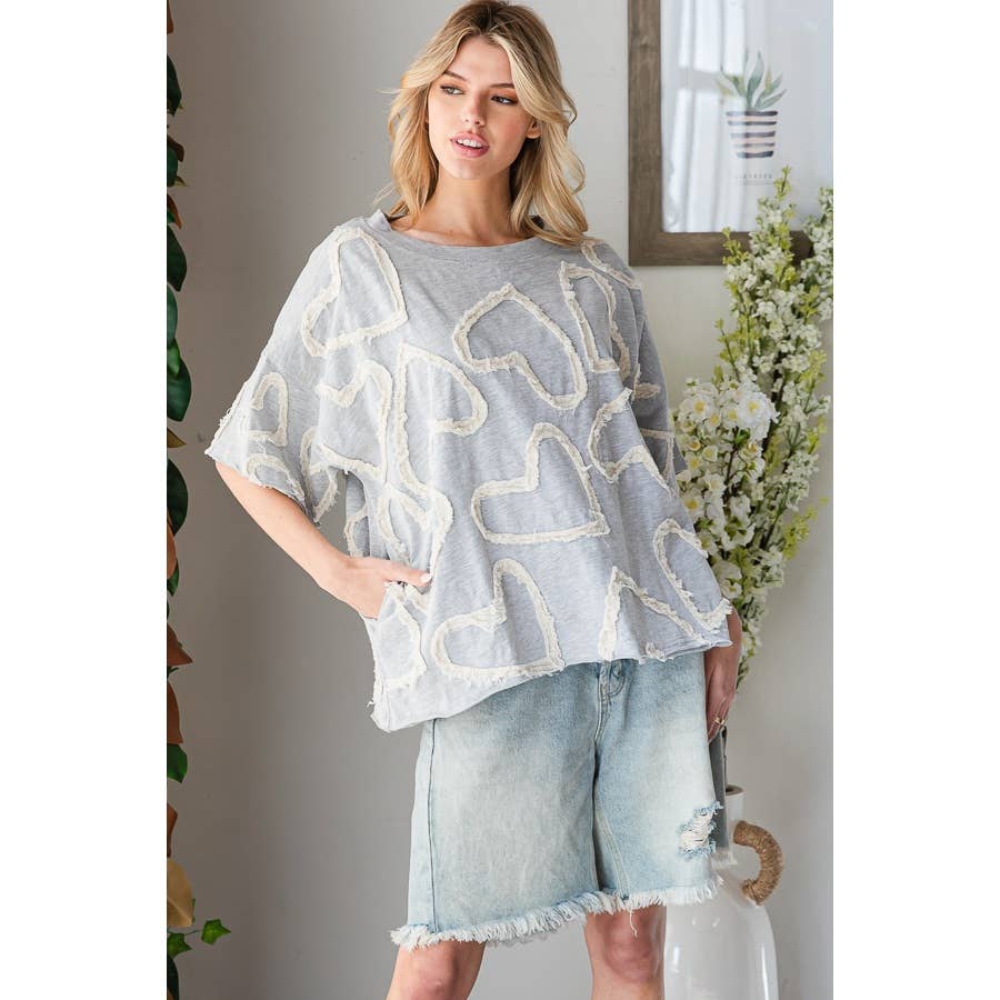 Hearts for You patchwork Funky Heart Top - ivyandlavyboutique Oli&Hali