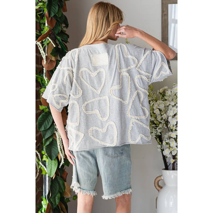 Hearts for You patchwork Funky Heart Top - ivyandlavyboutique Oli&Hali
