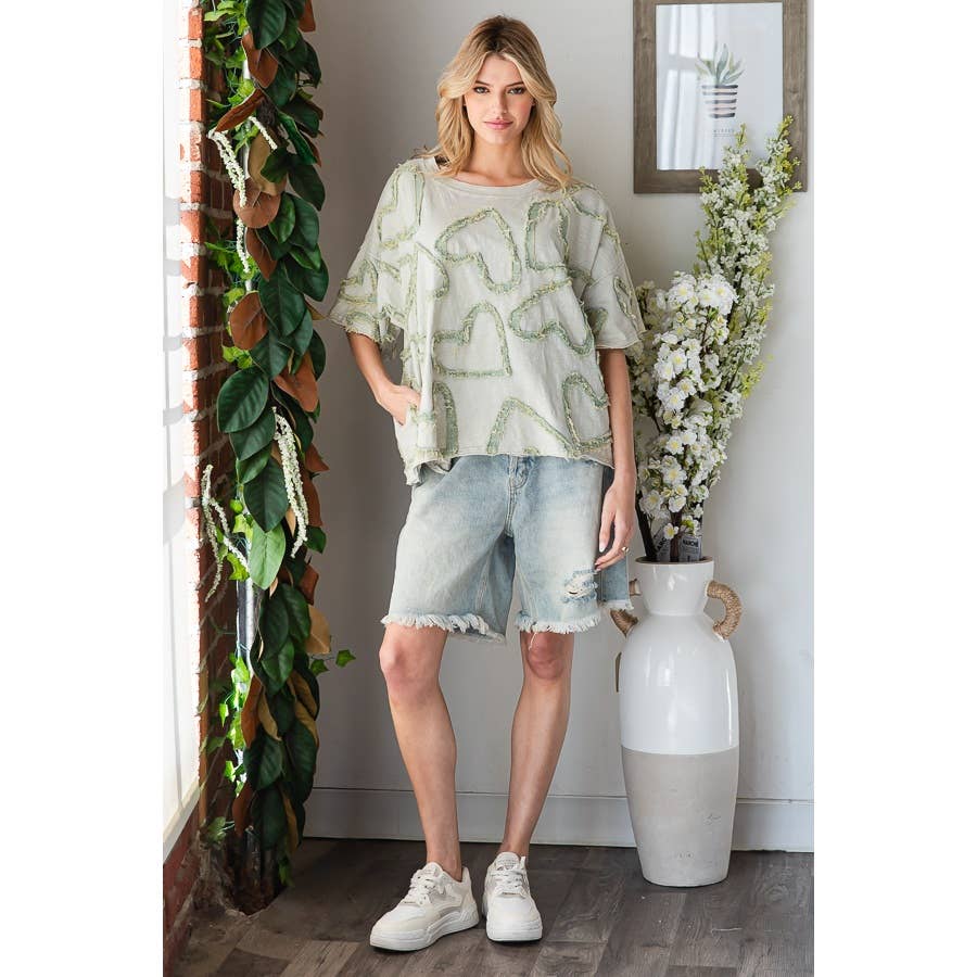 Hearts for You patchwork Funky Heart Top - ivyandlavyboutique Oli&Hali