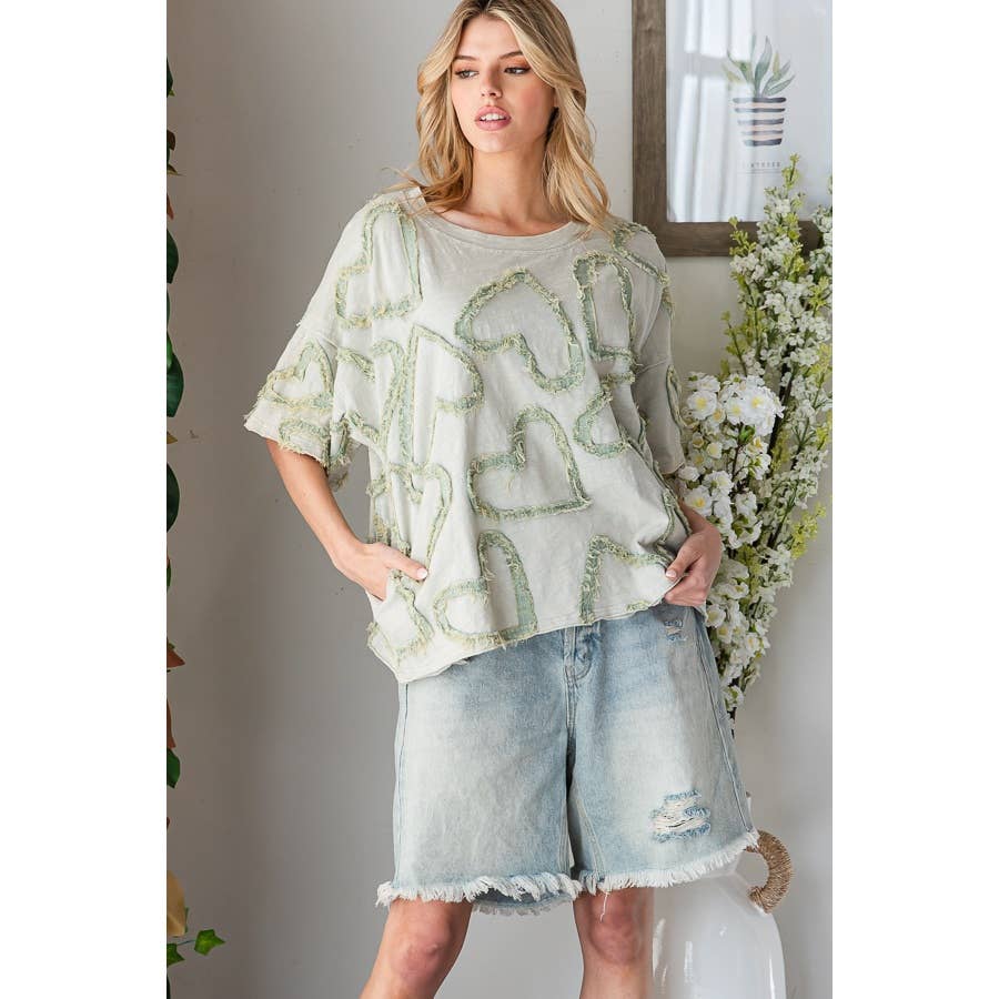 Hearts for You patchwork Funky Heart Top - ivyandlavyboutique Oli&Hali