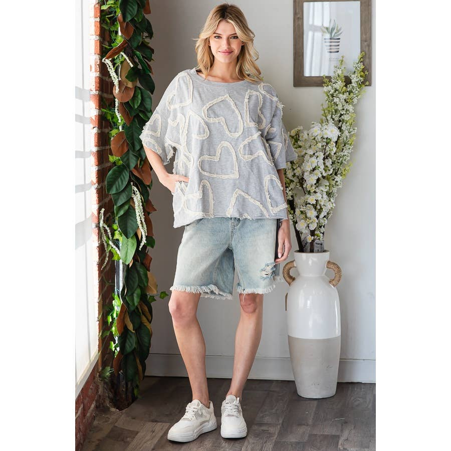 Hearts for You patchwork Funky Heart Top - ivyandlavyboutique Oli&Hali