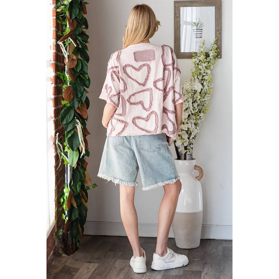 Hearts for You patchwork Funky Heart Top - ivyandlavyboutique Oli&Hali