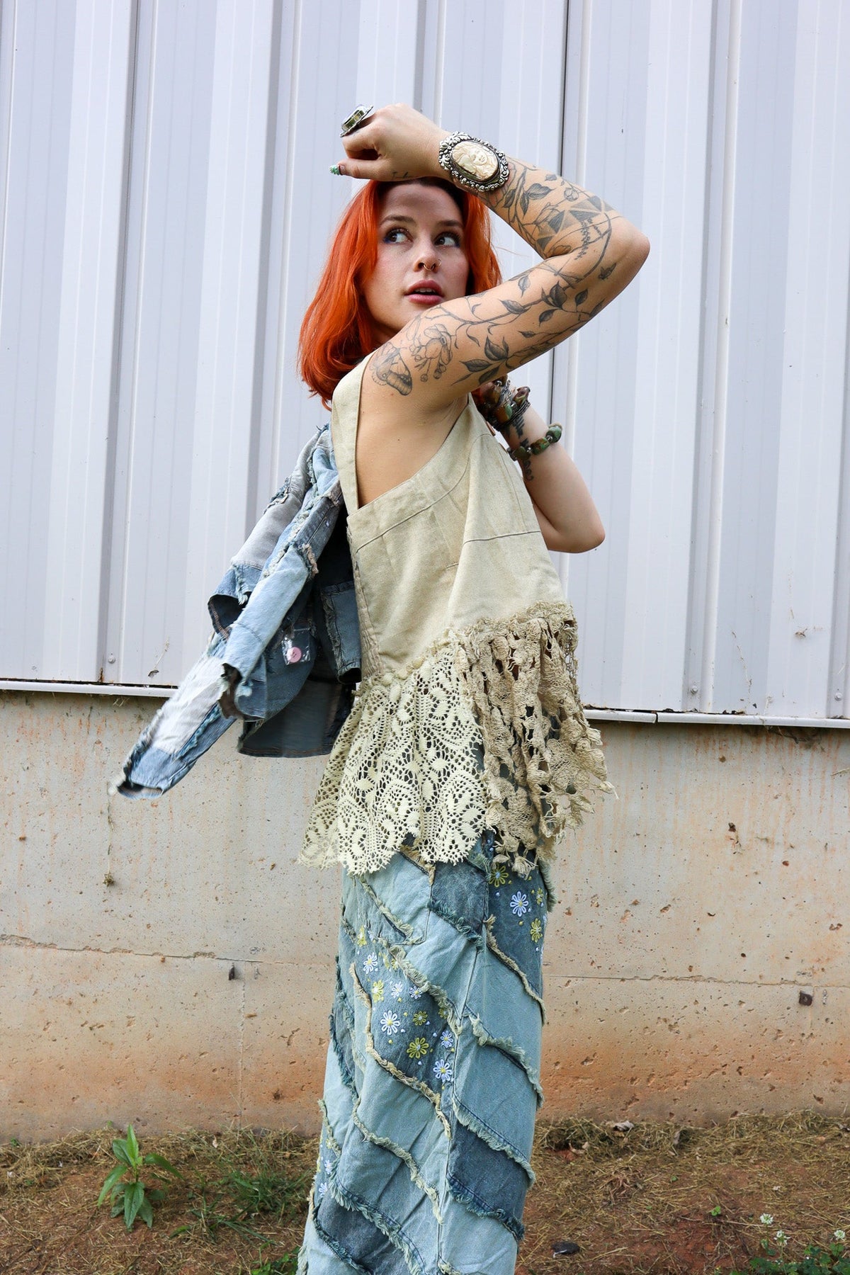 Heirloom Heart Tank - Tea Stain - ivyandlavyboutique Jaded Gypsy