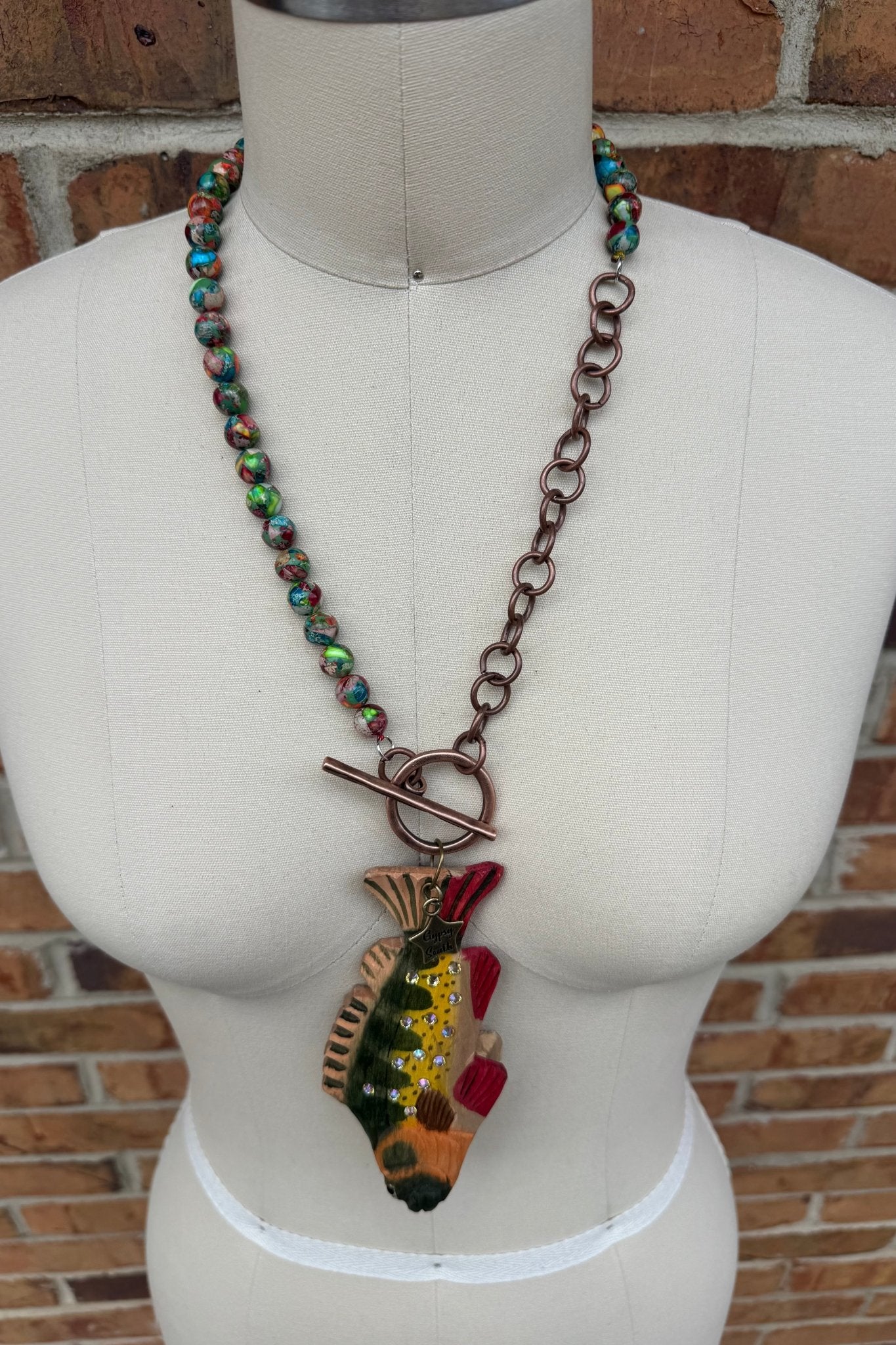 Here Fishy Fishy Necklace - ivyandlavyboutique Gypsy South