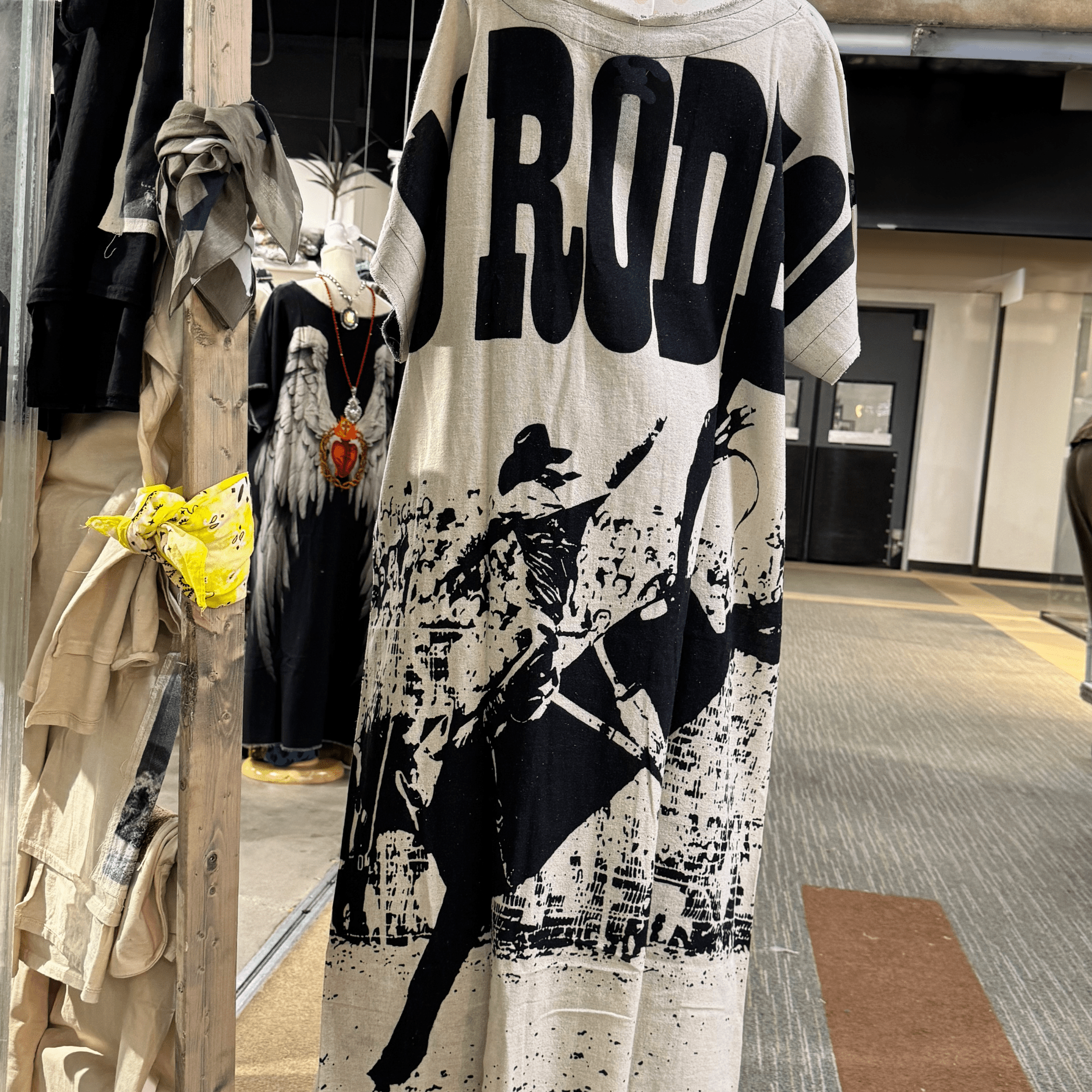 Hi - Lo Tunic with Cattle Brands on Front and Rodeo on Back - ivyandlavyboutique LeParisPetit by I Love Linen