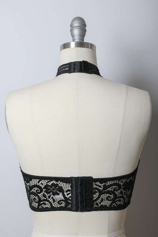 High Neck Mesh Choker Bralette - ivyandlavyboutique Leto Accessories