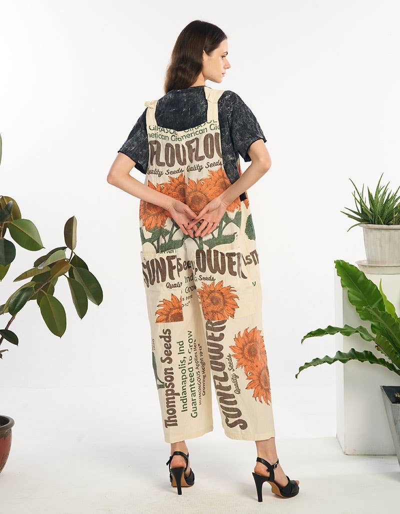 Hippie Flour Sack Wide Leg Overalls Onesie - ivyandlavyboutique Kathmandu Imports