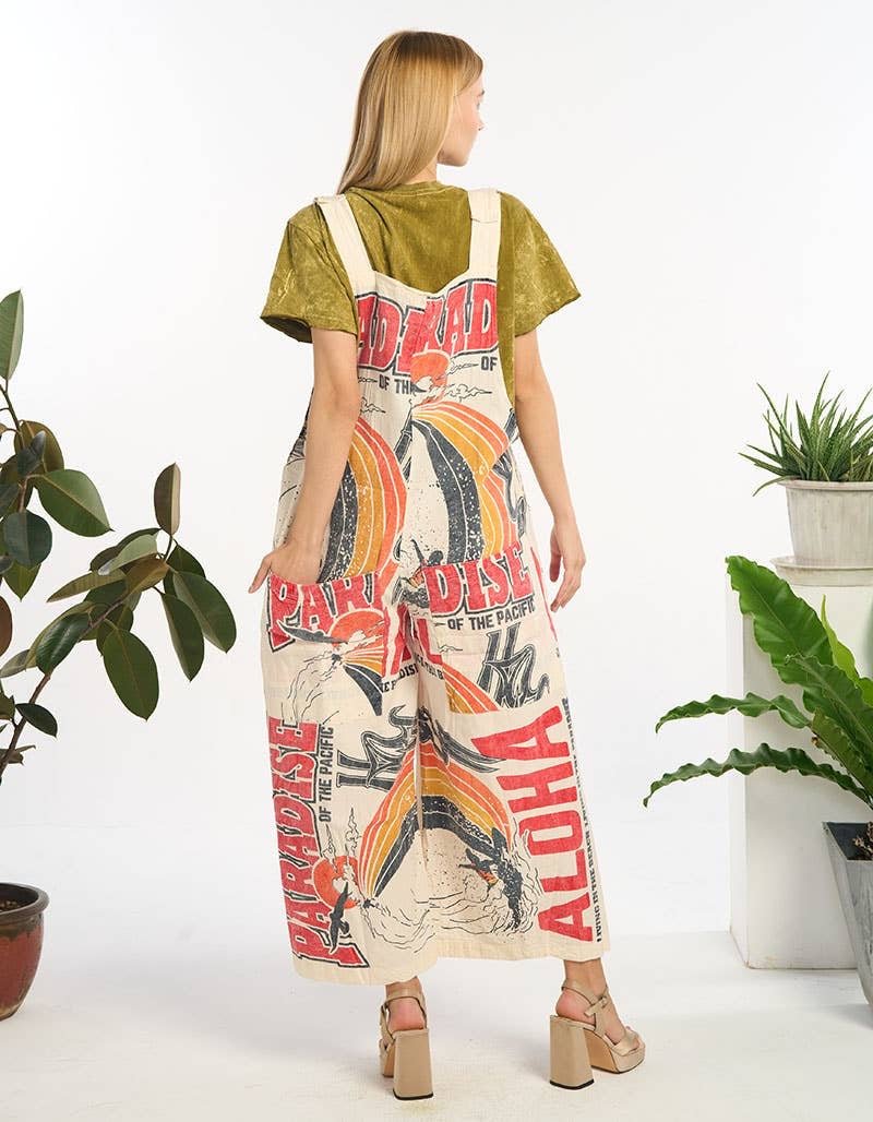 Hippie Flour Sack Wide Leg Overalls Onesie - ivyandlavyboutique Kathmandu Imports