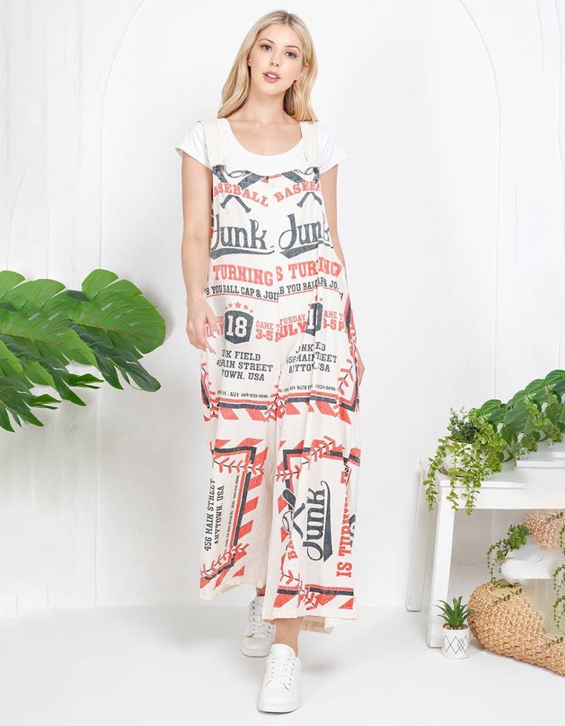 Hippie Flour Sack Wide Leg Overalls Onesie - ivyandlavyboutique Kathmandu Imports