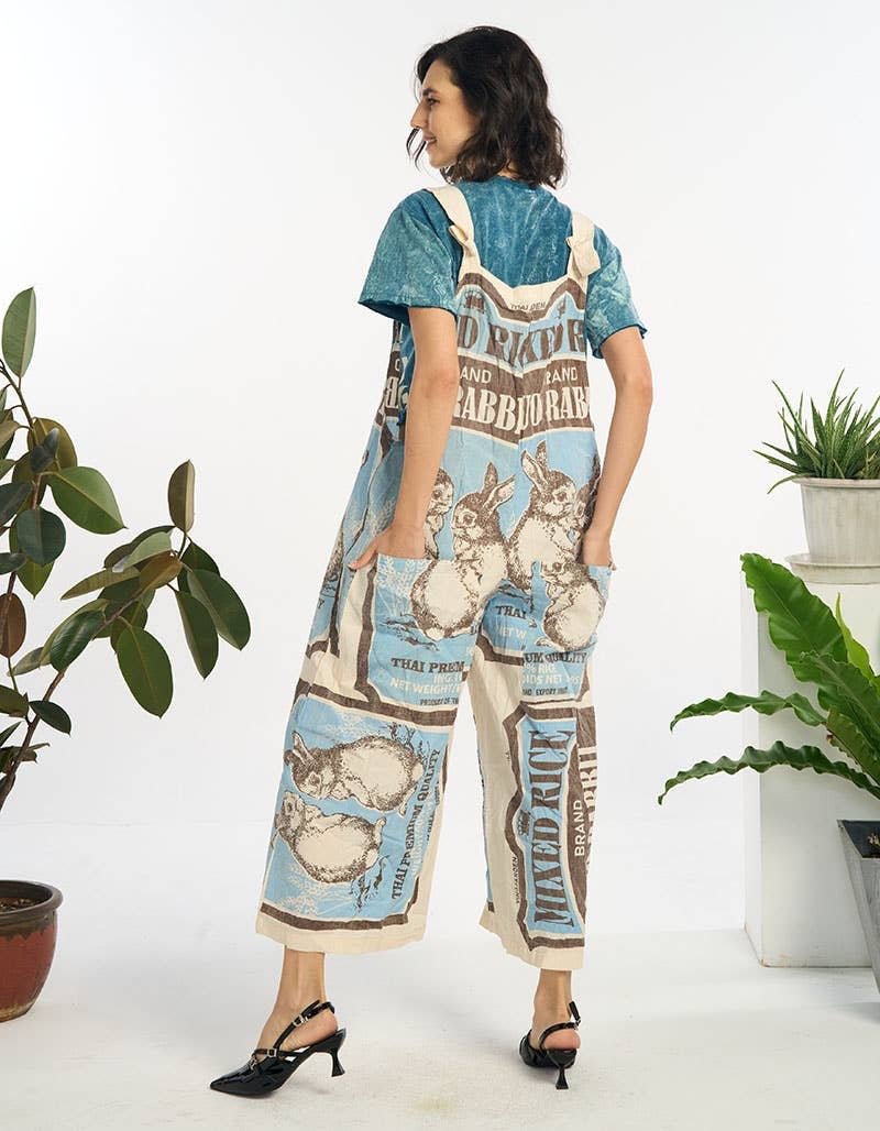 Hippie Flour Sack Wide Leg Overalls Onesie - ivyandlavyboutique Kathmandu Imports