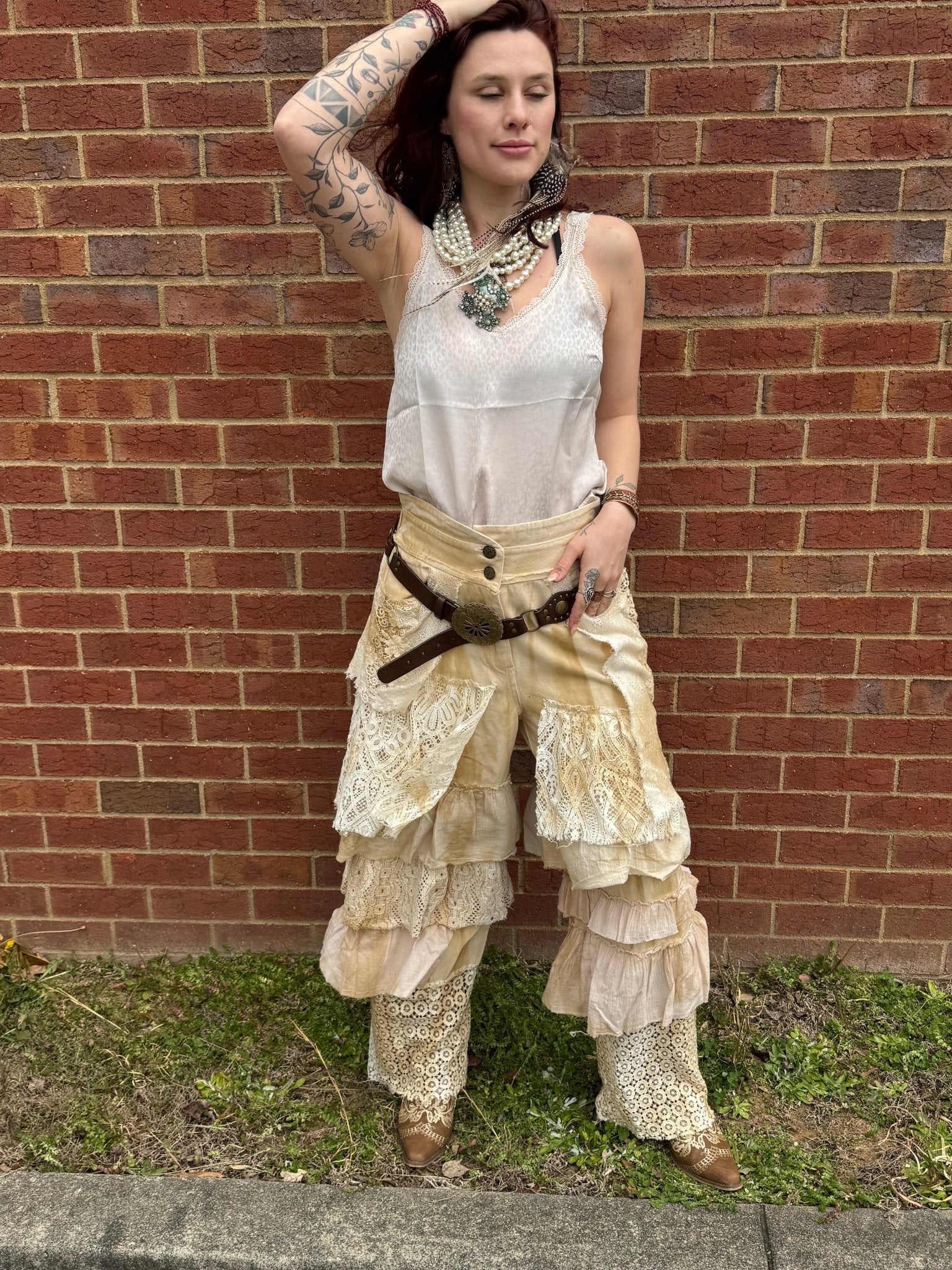 Hippie Vintage Lace Pant - ivyandlavyboutique A Rare Bird Shop