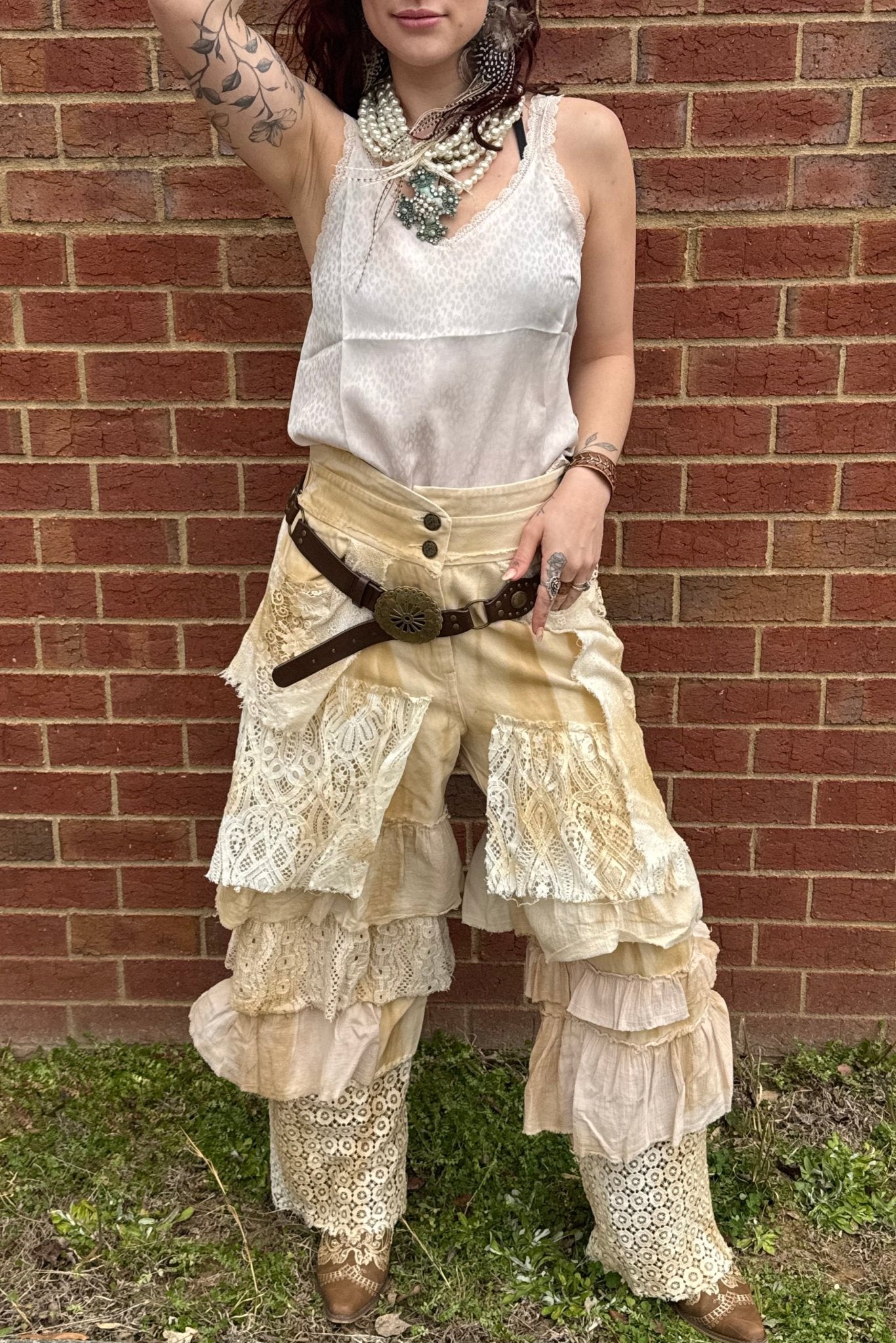 Hippie Vintage Lace Pant - ivyandlavyboutique A Rare Bird Shop