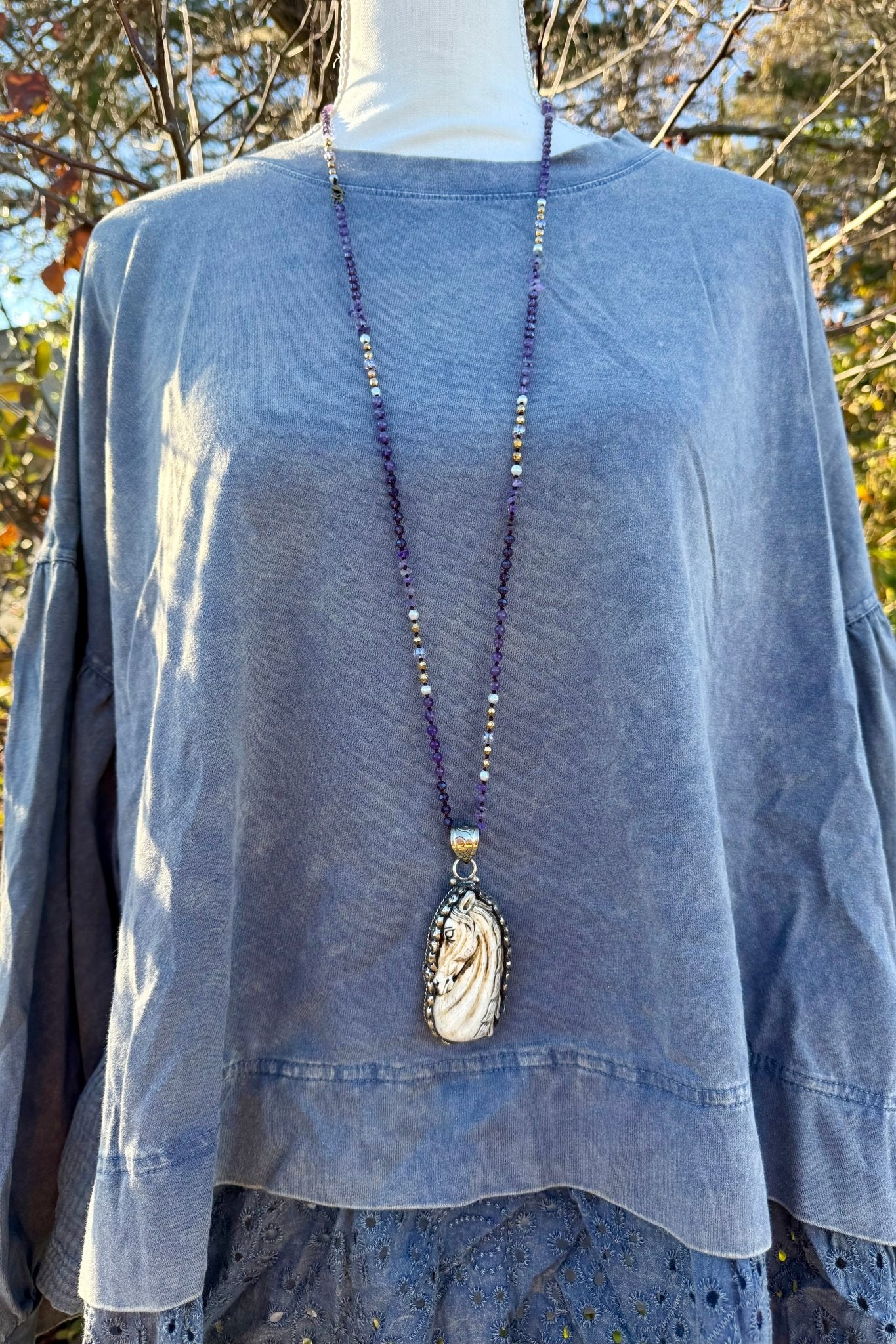 Horse Play Necklace - ivyandlavyboutique ivyandlavyboutique