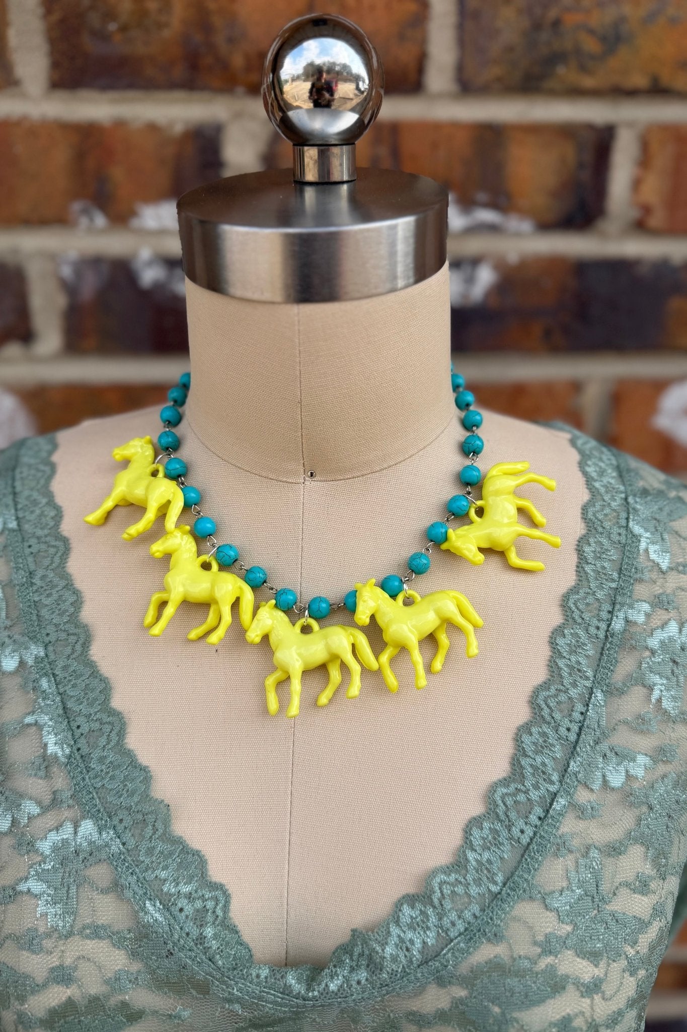 Horsing Around Choker Necklace - ivyandlavyboutique Beths Addiction