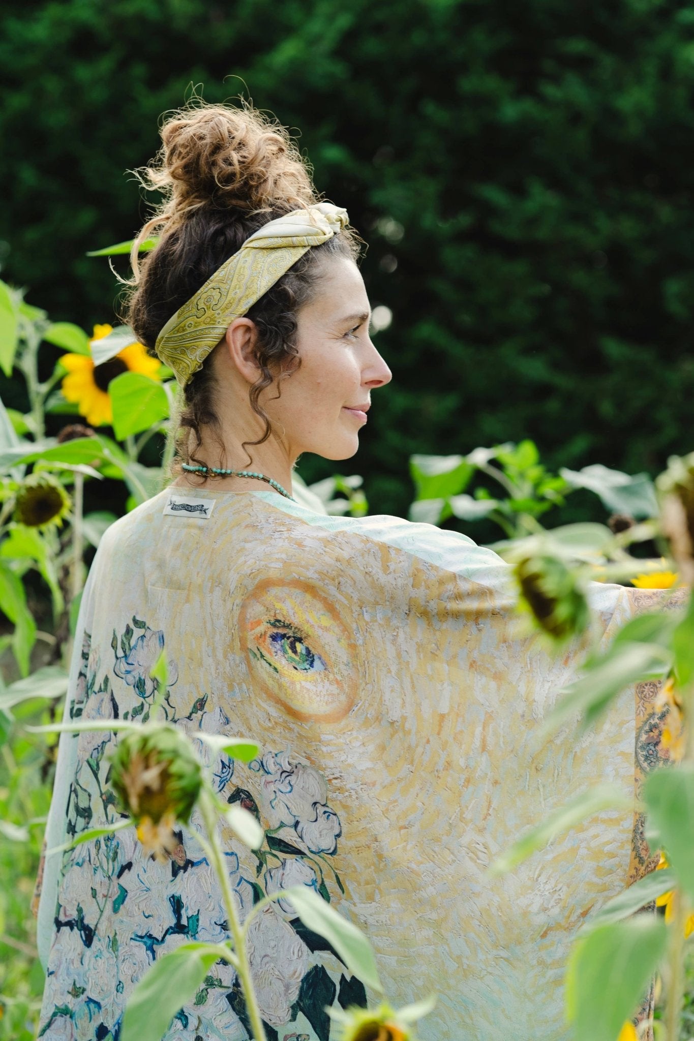 I Paint My Dream Bohemian Van Gogh Goddess Kimono - ivyandlavyboutique Market of Stars