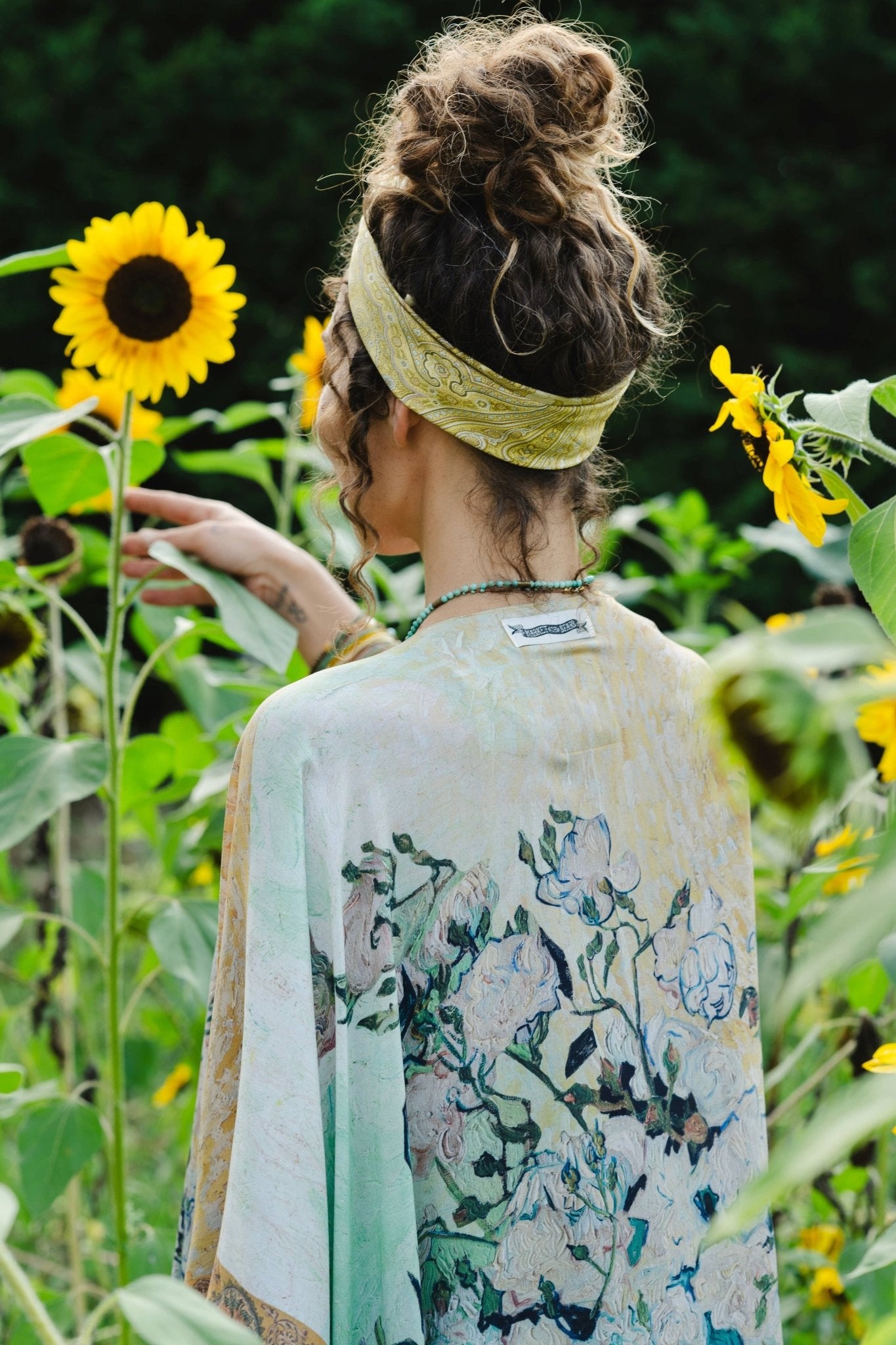 I Paint My Dream Bohemian Van Gogh Goddess Kimono - ivyandlavyboutique Market of Stars