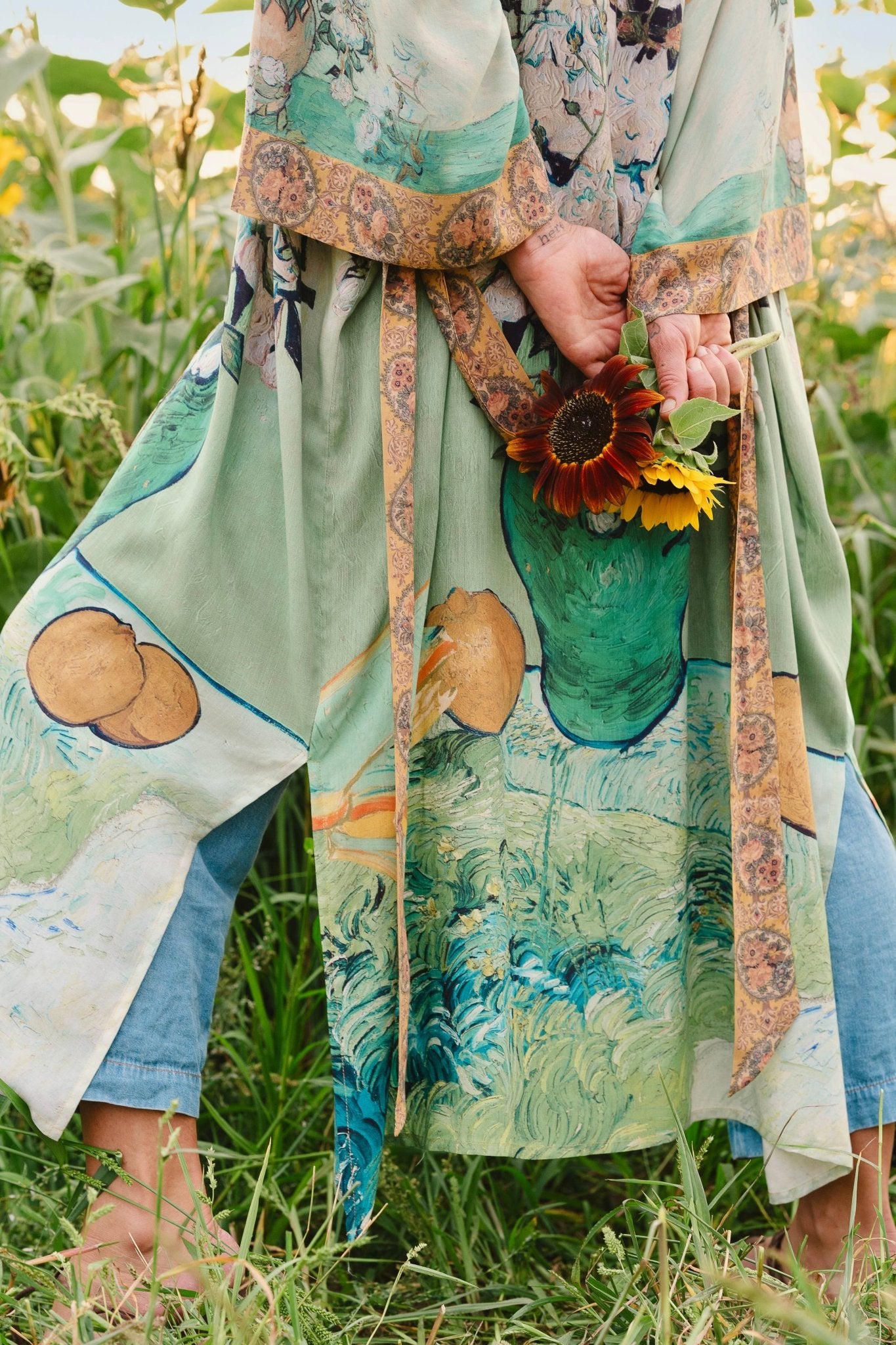 I Paint My Dream Van Gogh Opera Duster Kimono Robe - ivyandlavyboutique Market of Stars