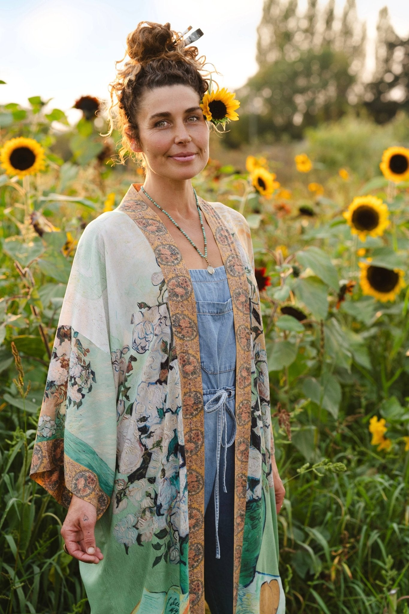 I Paint My Dream Van Gogh Opera Duster Kimono Robe - ivyandlavyboutique Market of Stars