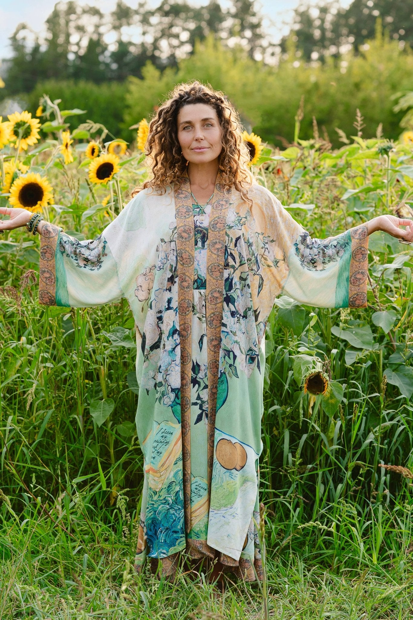 I Paint My Dream Van Gogh Opera Duster Kimono Robe - ivyandlavyboutique Market of Stars