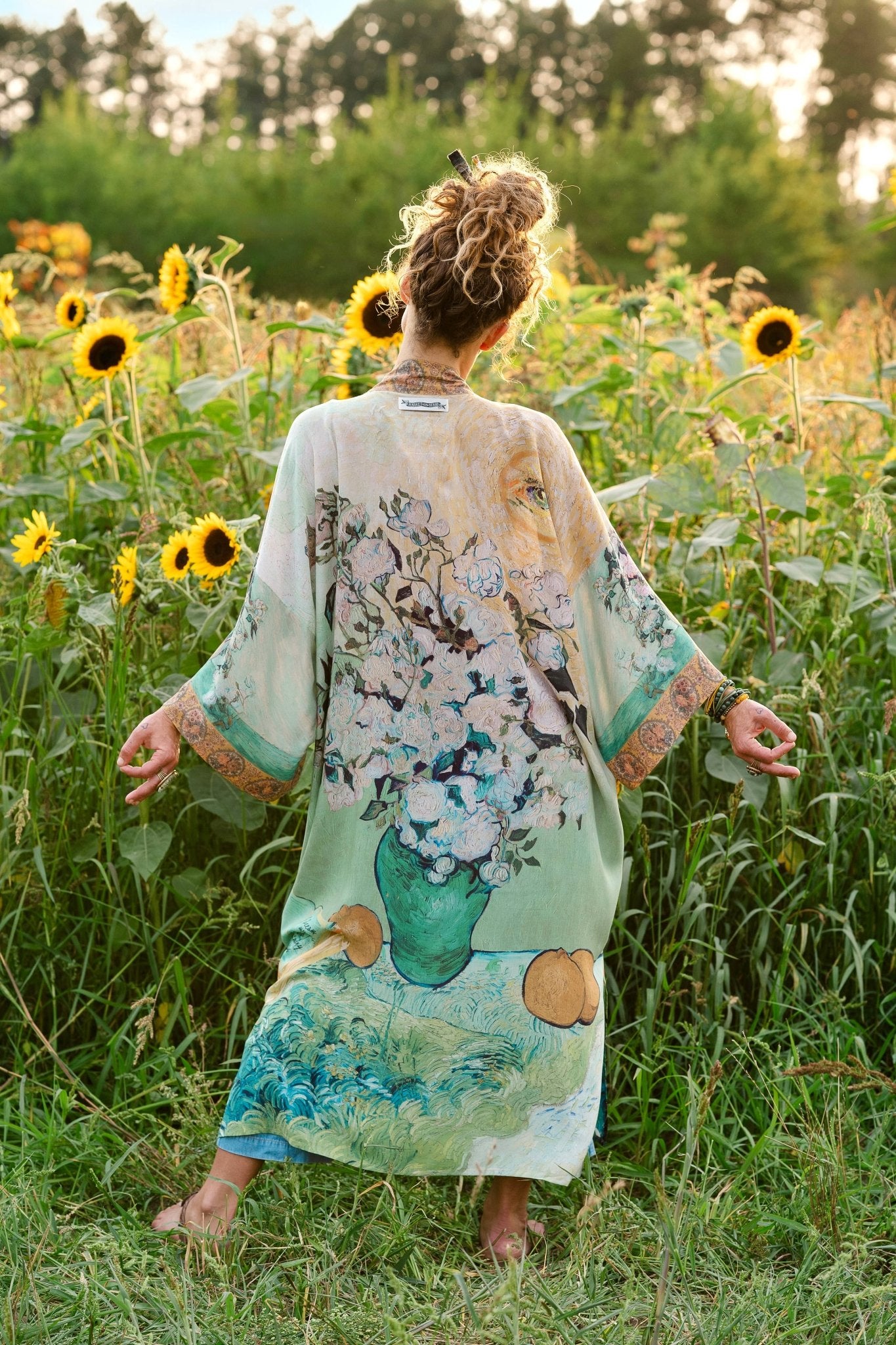 I Paint My Dream Van Gogh Opera Duster Kimono Robe - ivyandlavyboutique Market of Stars