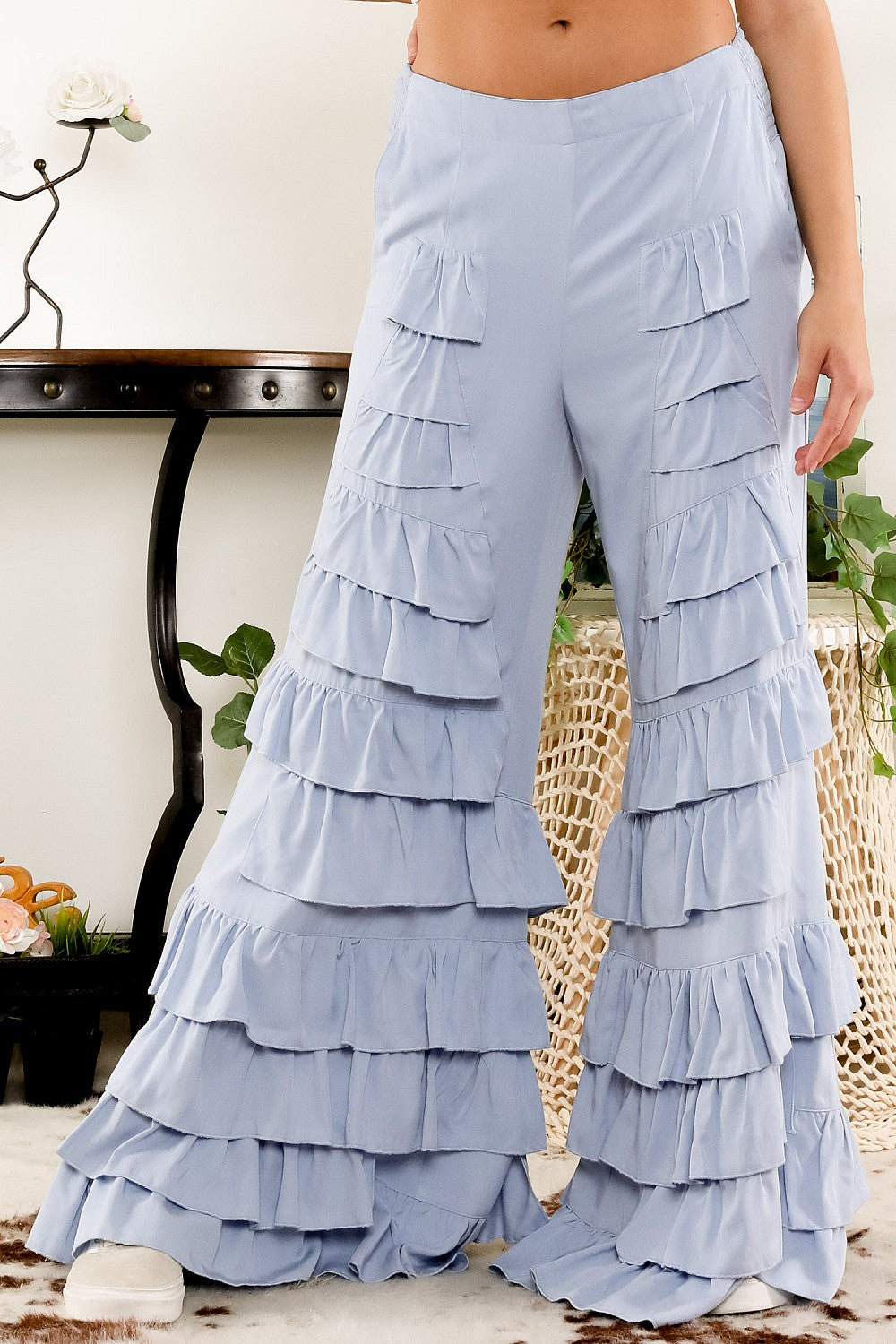Sale - Stella Front Ruffle Everyday Pant