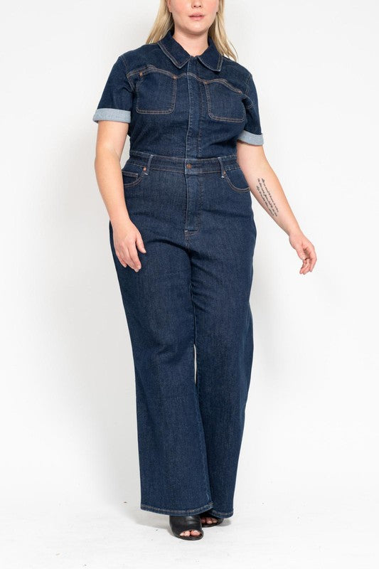 Sale Judy Blue - The Jackson Jumpsuit Straight Leg w/ Tummy Control Small thru 3XL