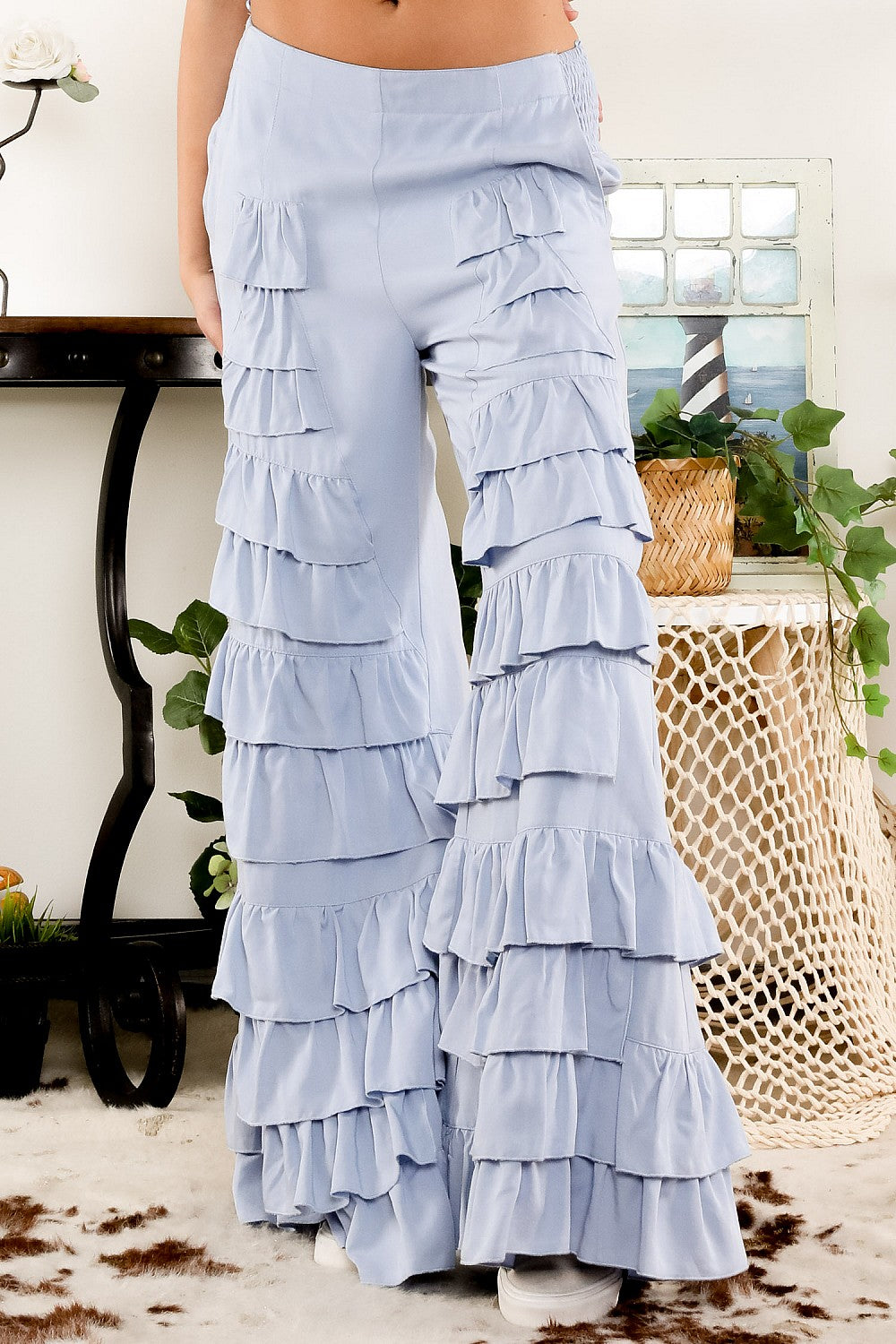 Sale - Stella Front Ruffle Everyday Pant