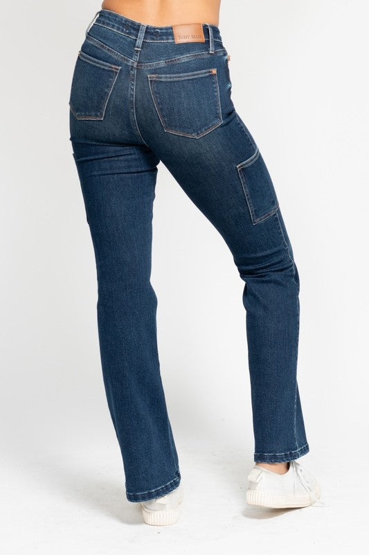 Judy Blue -The Indigo Cargo Bootcut Pant