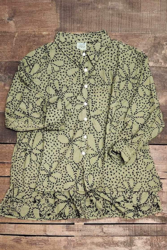 Splash Of Color Embroidered Top - Garden View