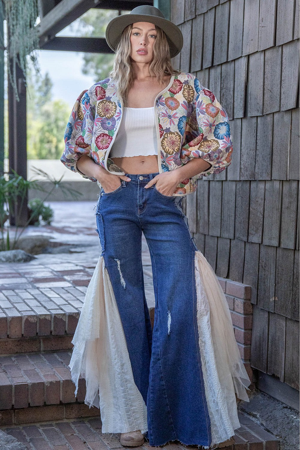 Sale - She's Got Rock & Roll Side Lace Insert Boheme Flares