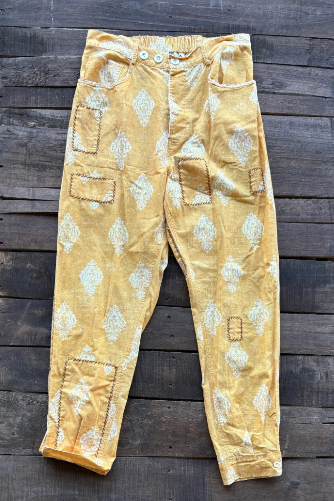Sale - The Sunshine Traveling on Pants in Yellow Combo