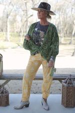 Sale - The Sunshine Traveling on Pants in Yellow Combo