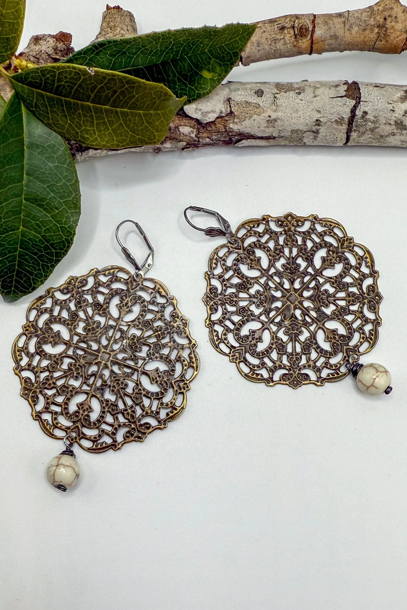 Large Filigree Mandala Earrings