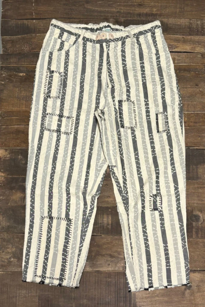 The Boho Traveling on Pants in Stripe