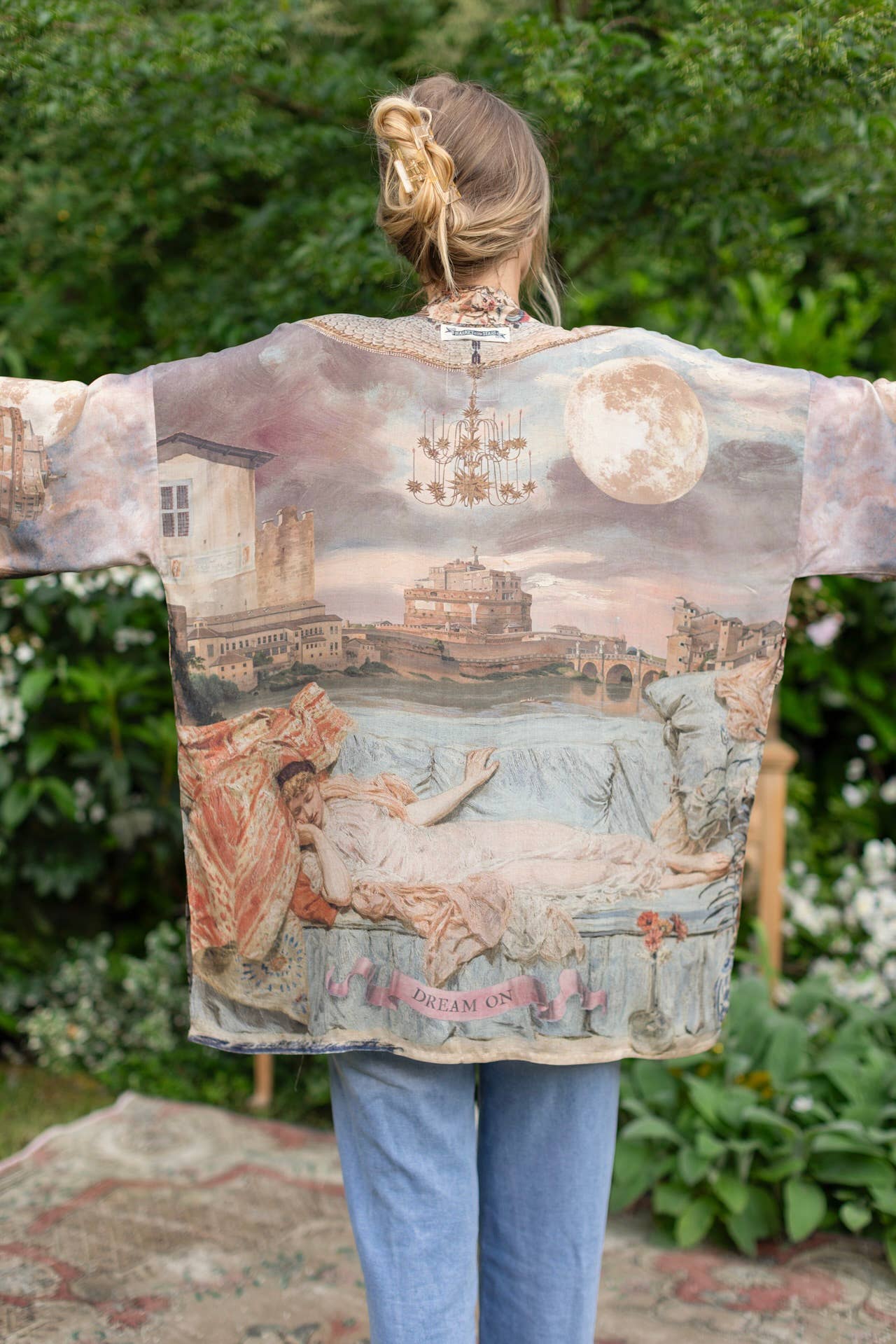 Imaginarium Matinée Duster Kimono w/ Moon mid - length - ivyandlavyboutique Market of Stars
