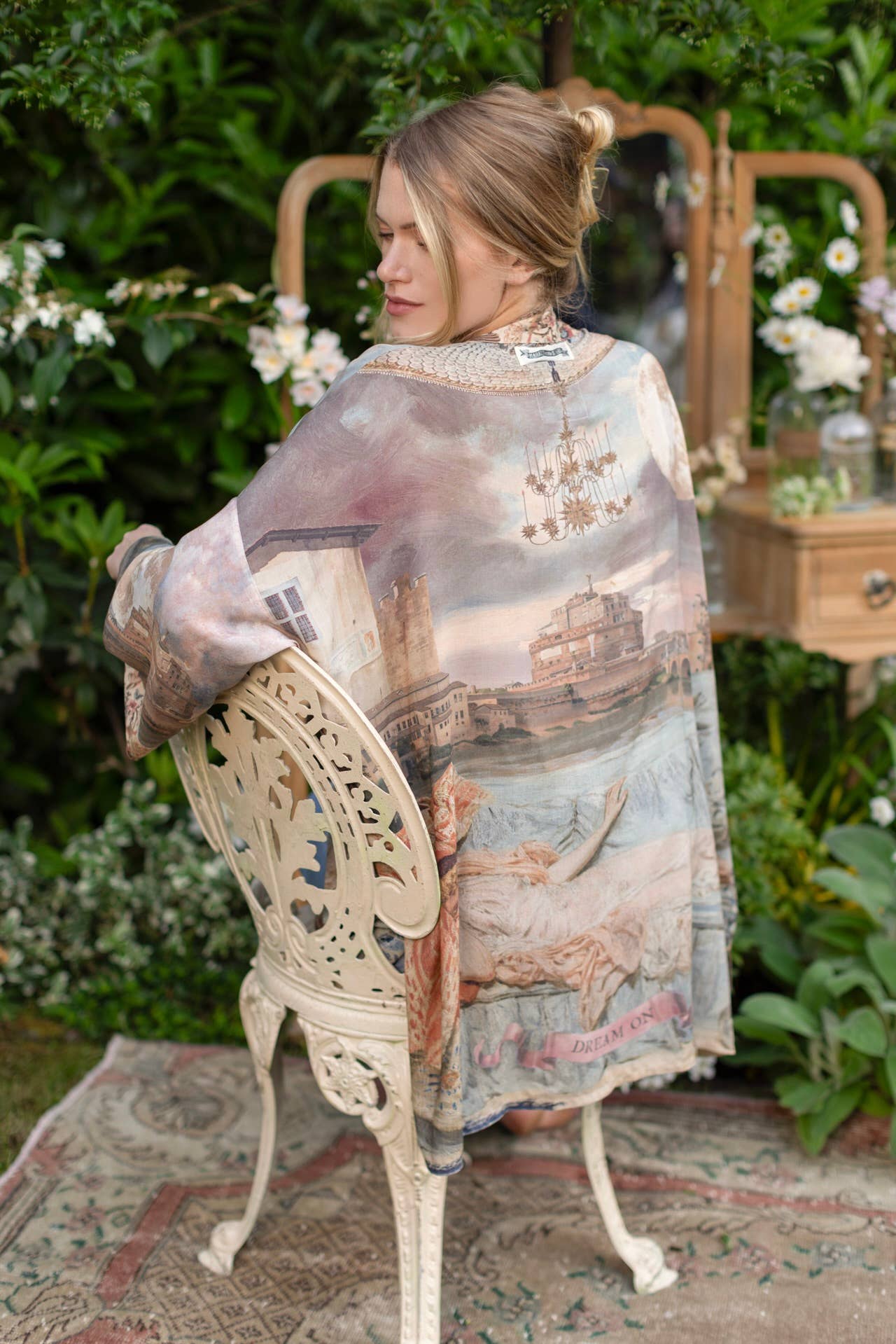 Imaginarium Matinée Duster Kimono w/ Moon mid - length - ivyandlavyboutique Market of Stars