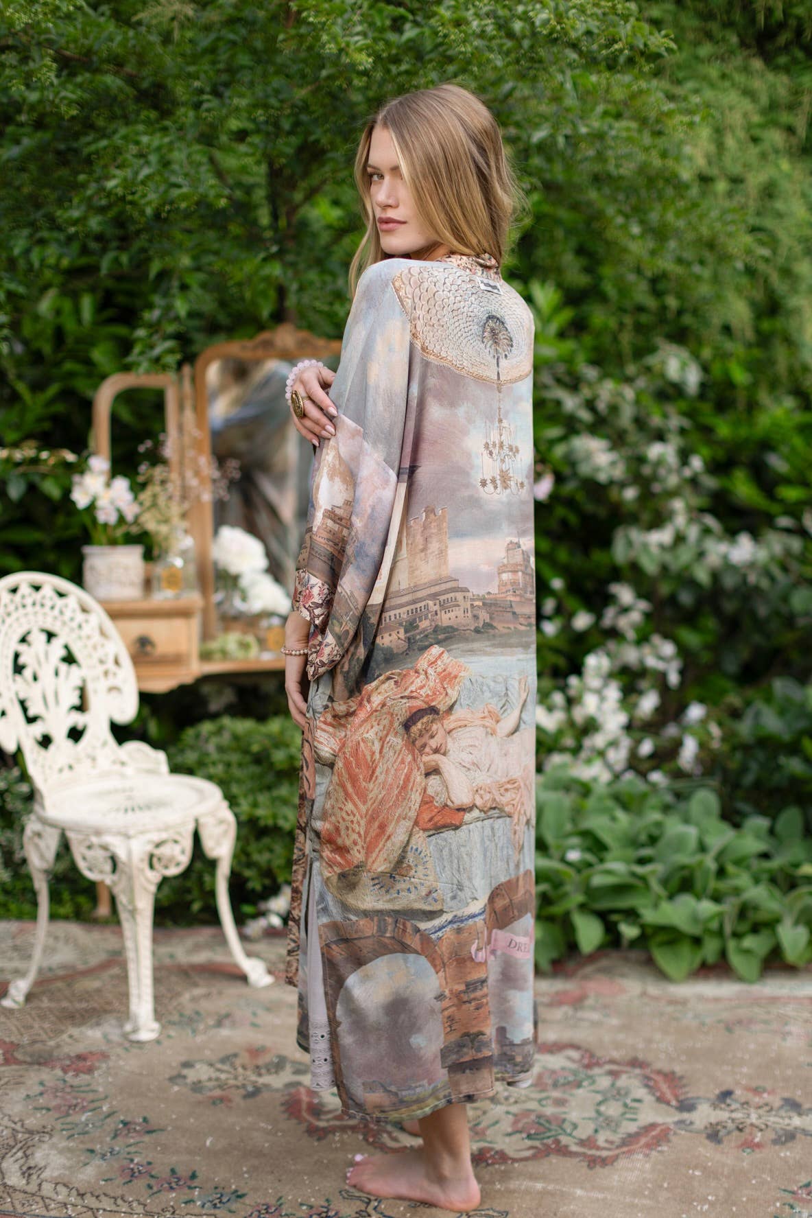 Imaginarium Opera Duster Kimono Robe with Moon long length - ivyandlavyboutique Market of Stars