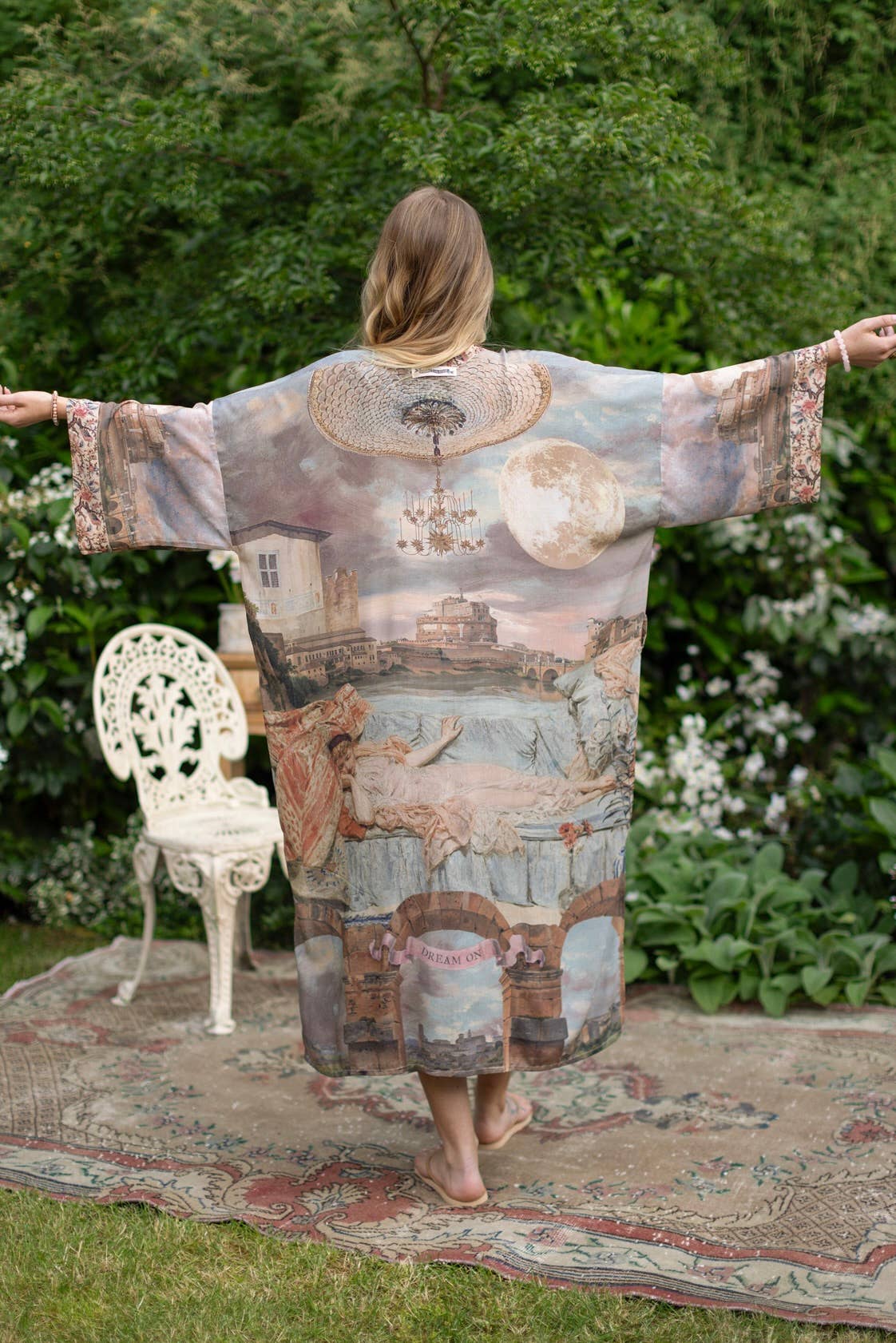 Imaginarium Opera Duster Kimono Robe with Moon long length - ivyandlavyboutique Market of Stars