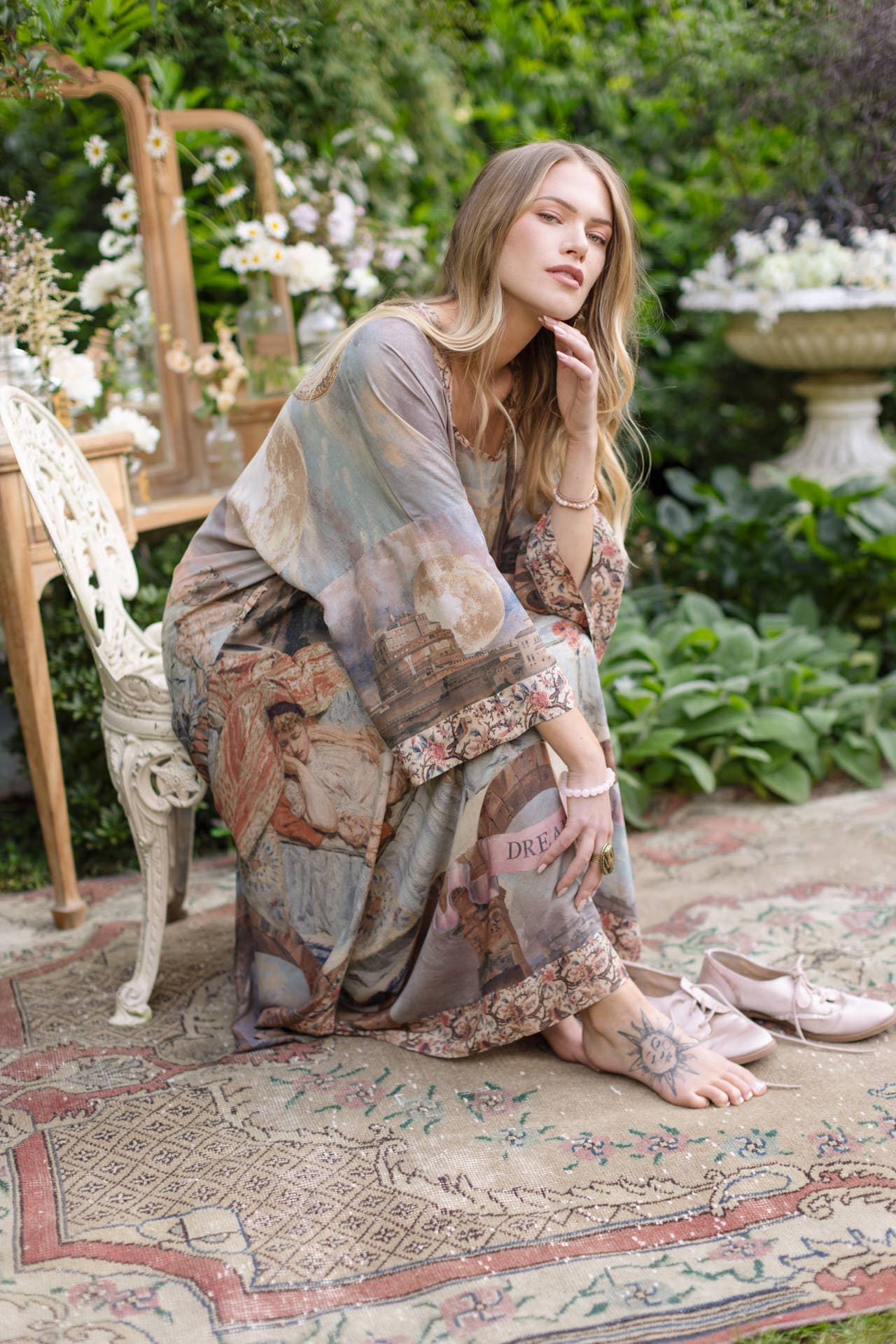 Imaginarium Opera Duster Kimono Robe with Moon long length - ivyandlavyboutique Market of Stars