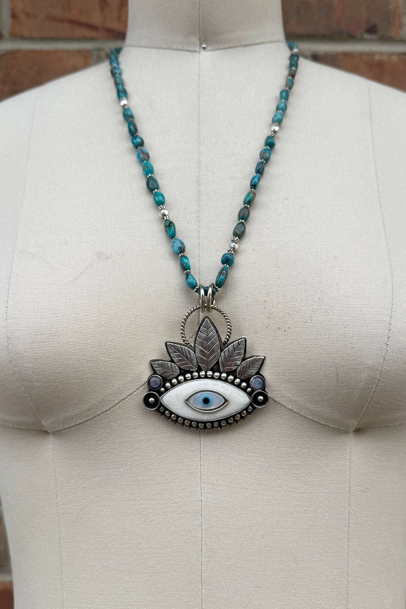 In the Eye Turquoise Necklace - ivyandlavyboutique ivyandlavyboutique